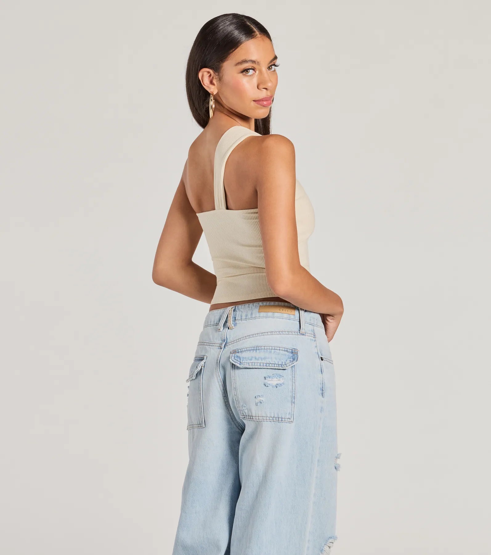 Premium One-Shoulder Crop Top - Cutely Charming