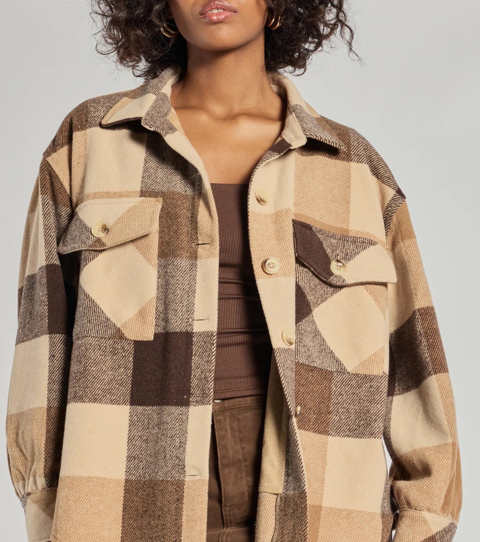 Premium Plaid Passion Oversized Faux Wool Shacket - Ultimate Comfort & Style