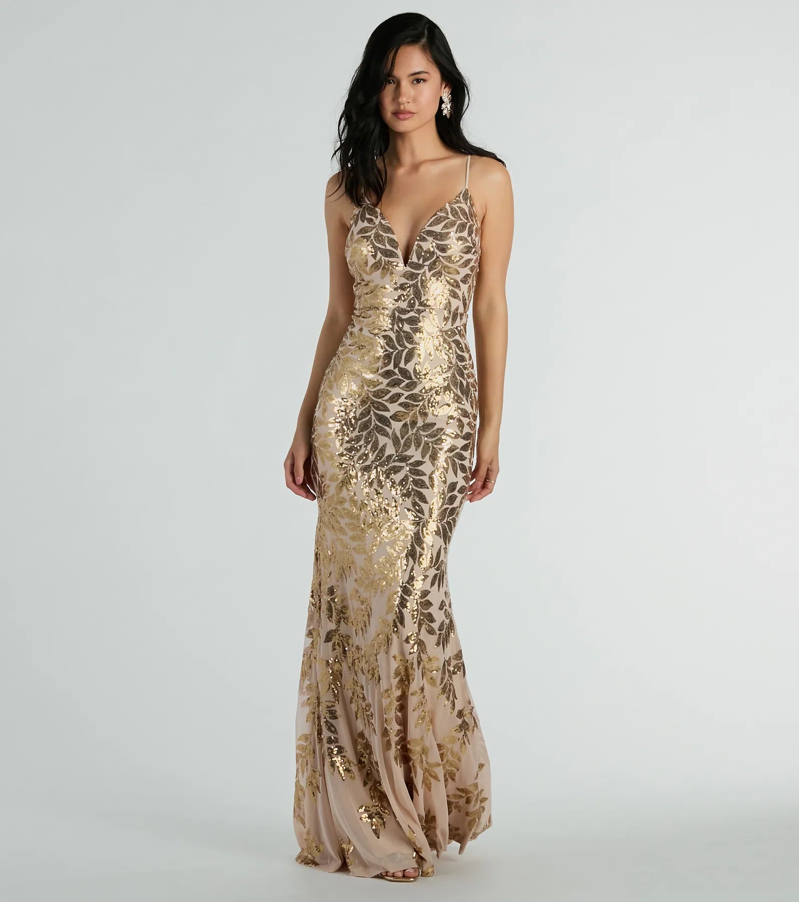 Premium Brie Glamour Sequin Mermaid Gown