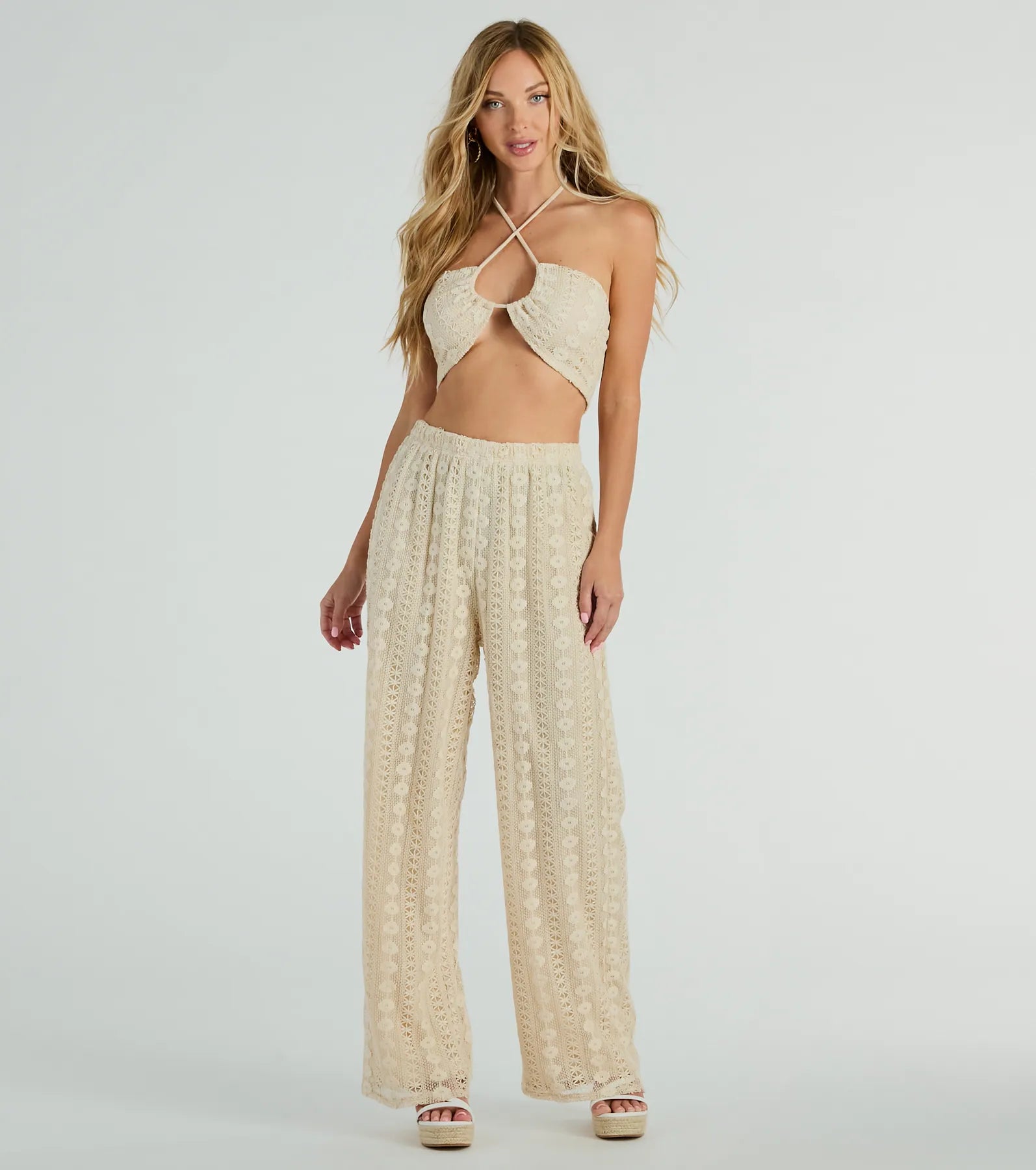 Premium Boho Crochet Palazzo Pants - Sunshine Livin' Collection