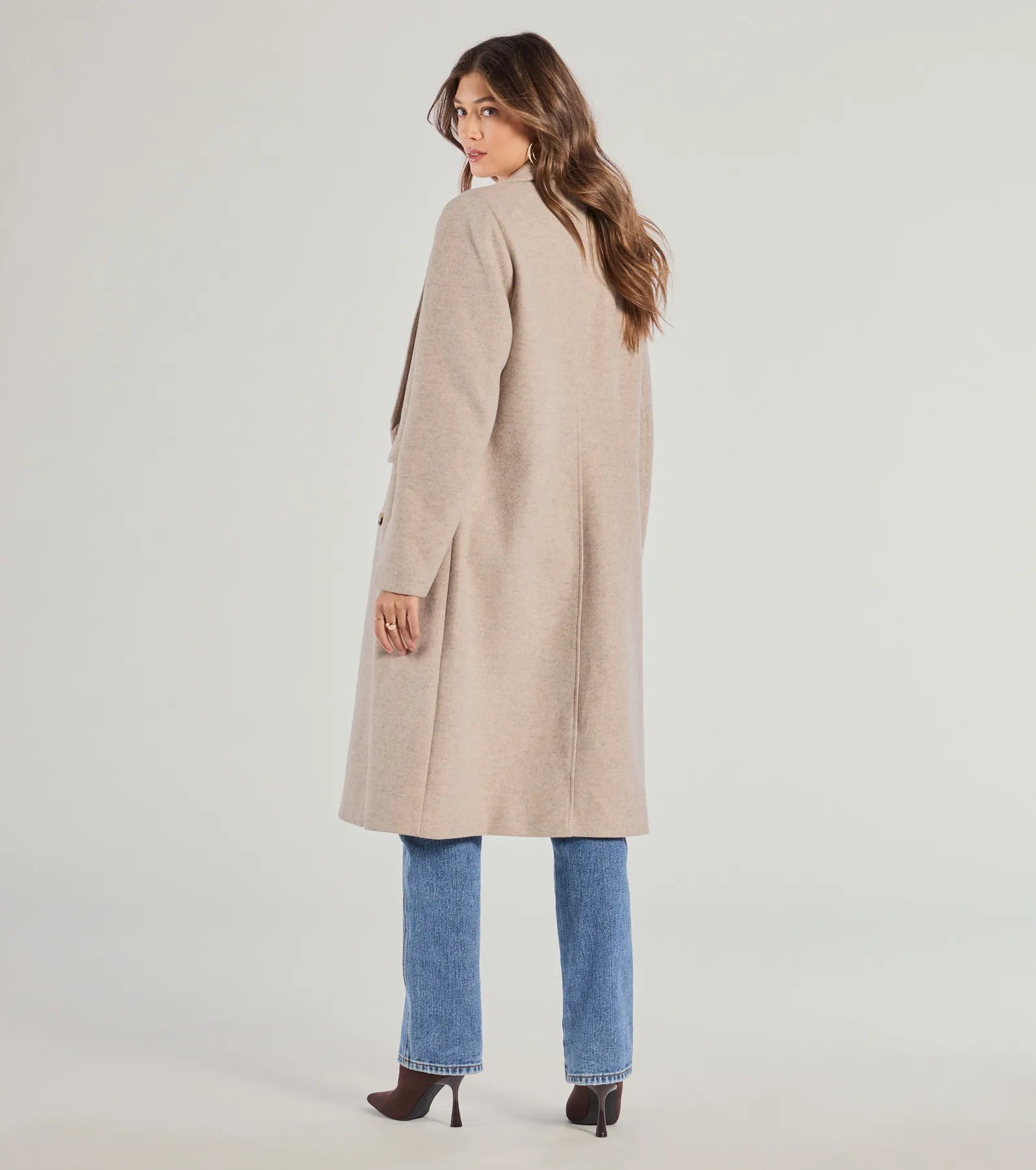 Premium Luxe Oversized Faux Wool Trench Coat