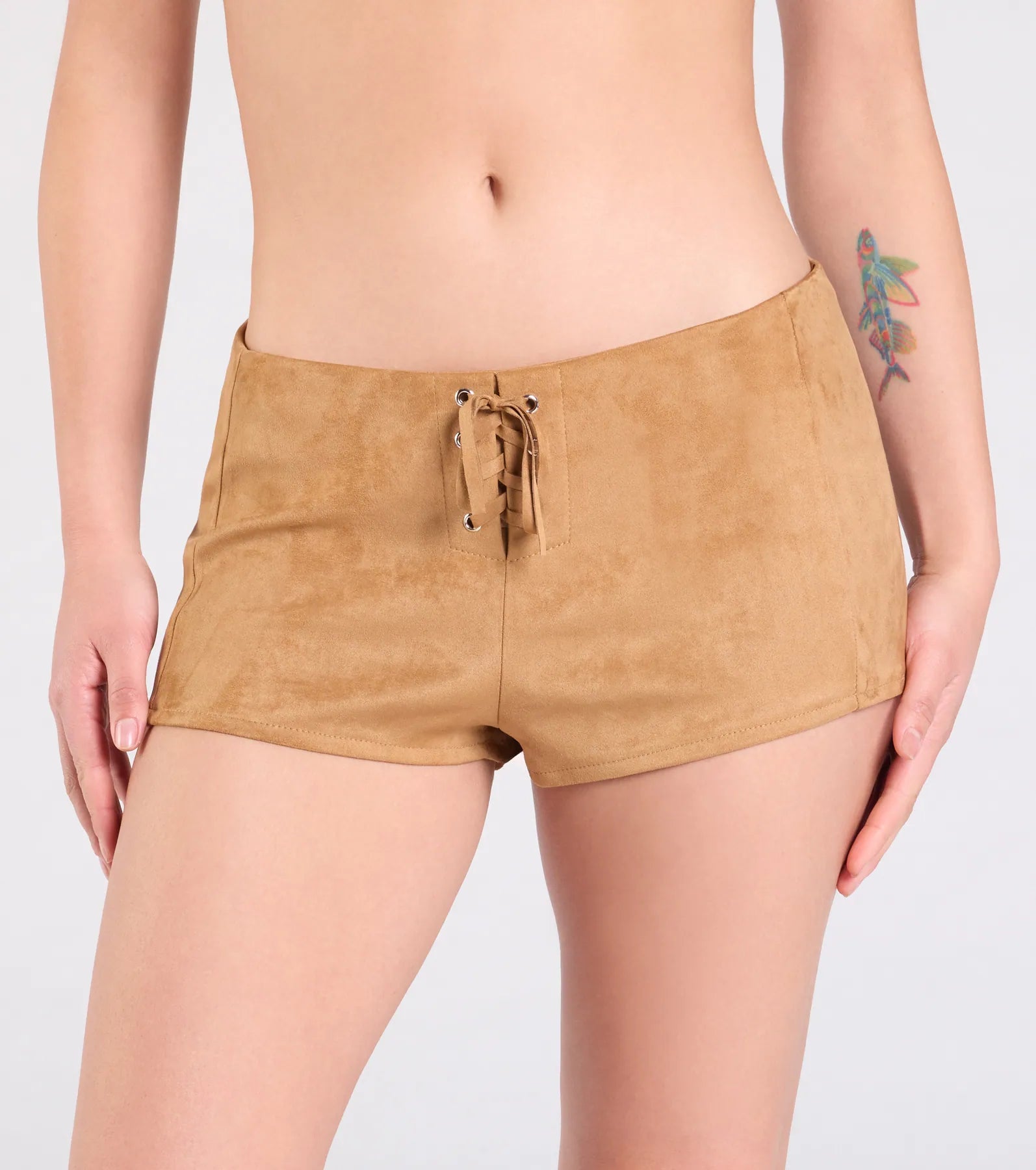 Ultimate Lace-Up Faux Suede Festival Shorts