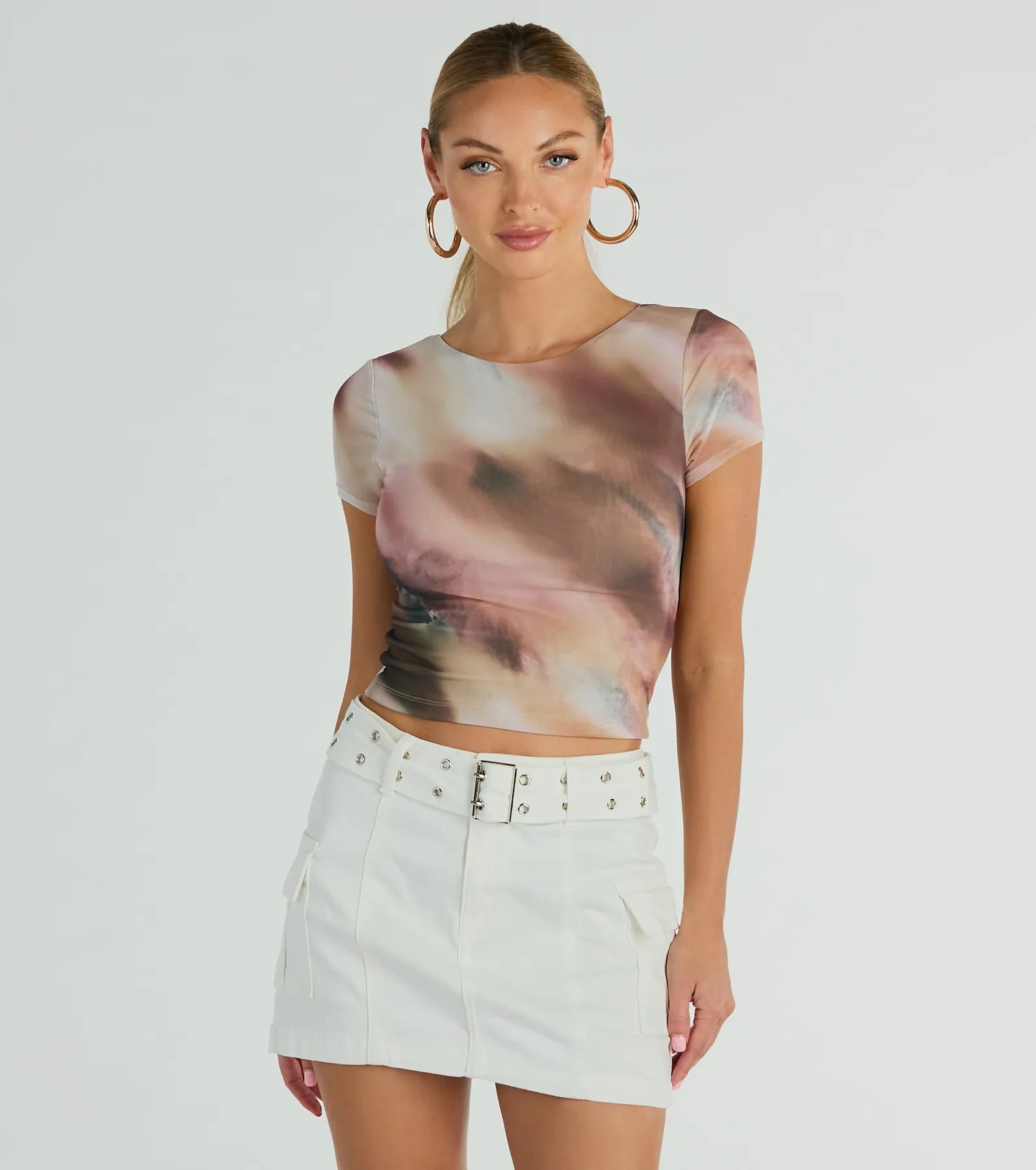 Ultimate Abstract Mesh Crop Top - Bold & Open Back