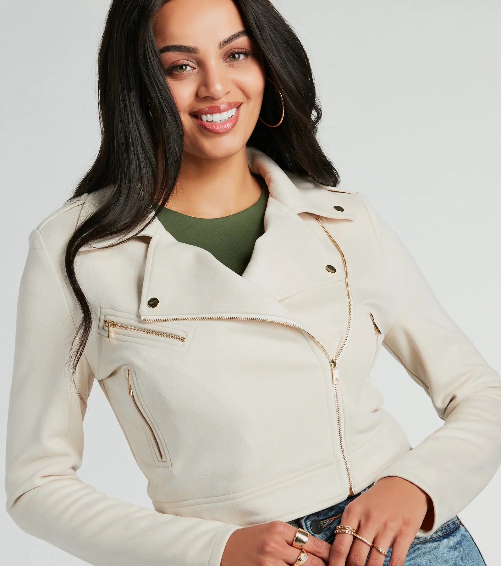 Ultimate Style Faux Suede Moto Jacket - Premium Look