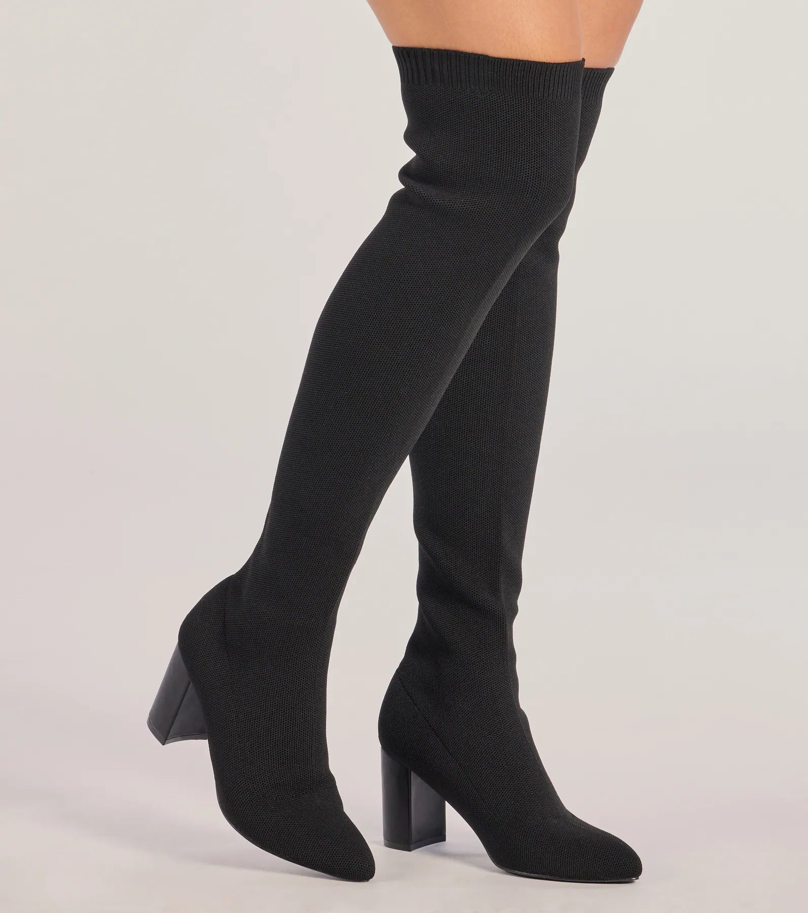 Ultimate Chic Stride Knit Over-The-Knee Boots - Upgrade Your Style