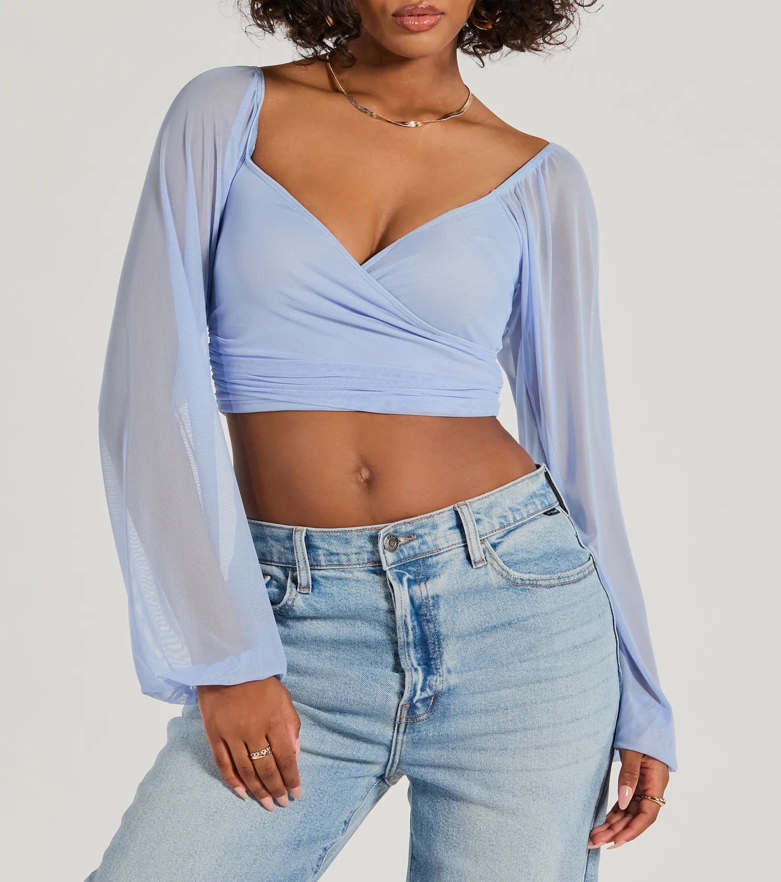 Ultimate Surplice V-Neck Crop Top - Stay Ahead of the Trend