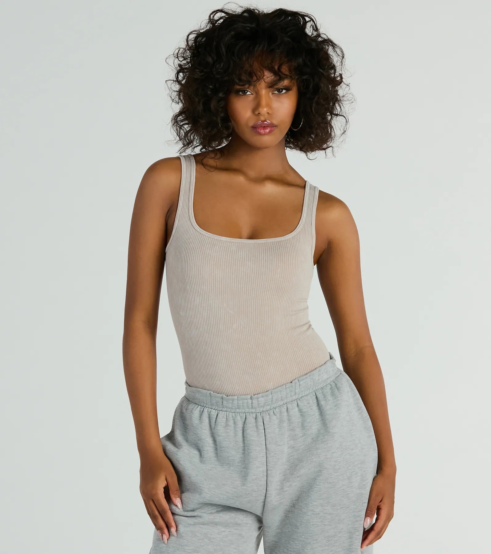 Ultimate Effortless Square Neck Rib Knit Bodysuit