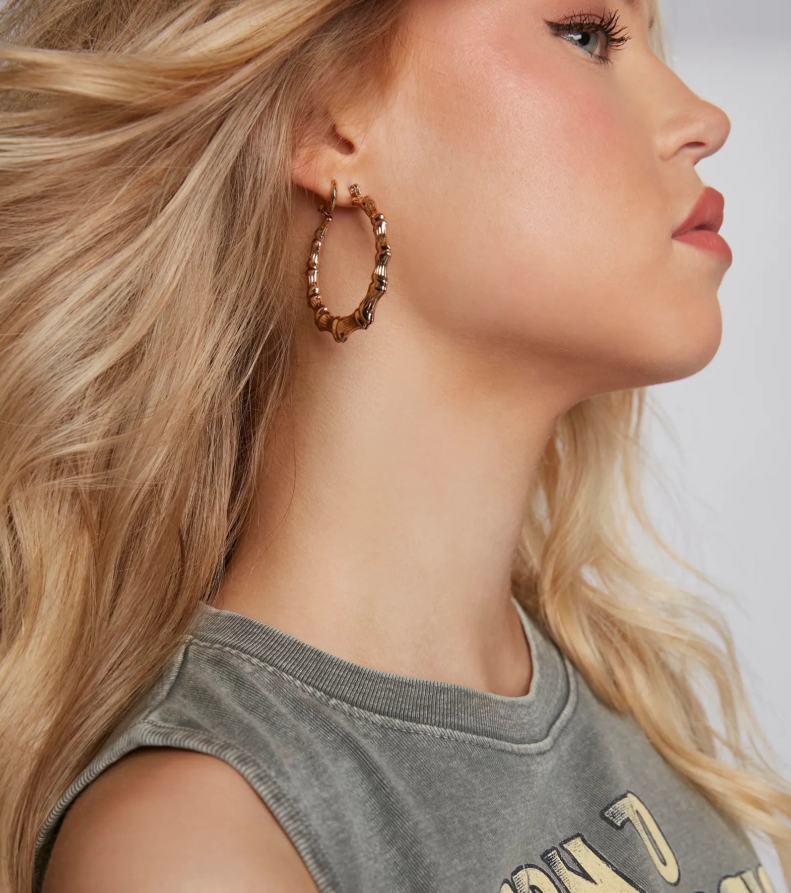 Premium Bamboo Hoop Earrings - Chic & Trendy