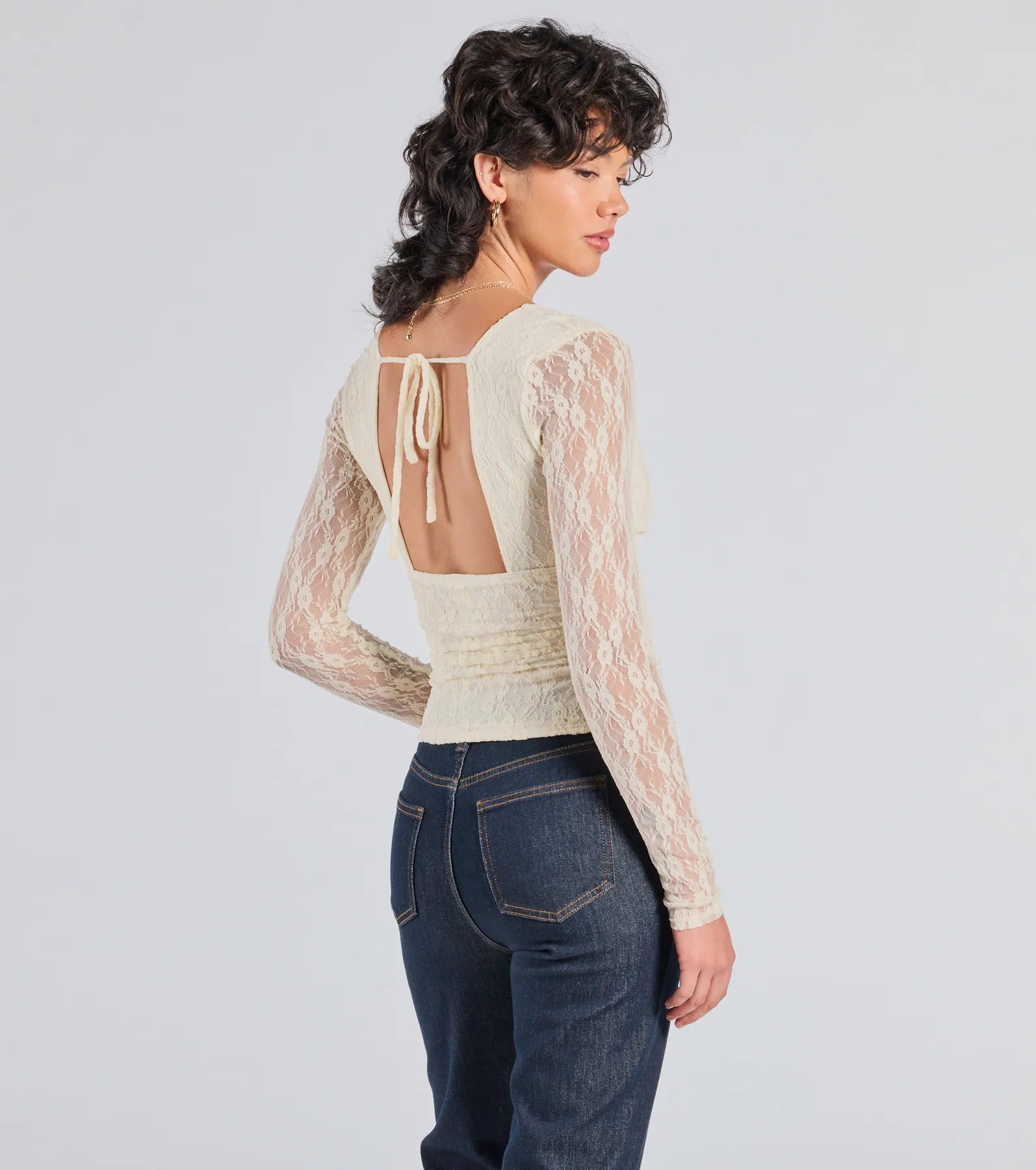 Premium Lace Tie-Back Crop Top - Ultimate Modern Romance