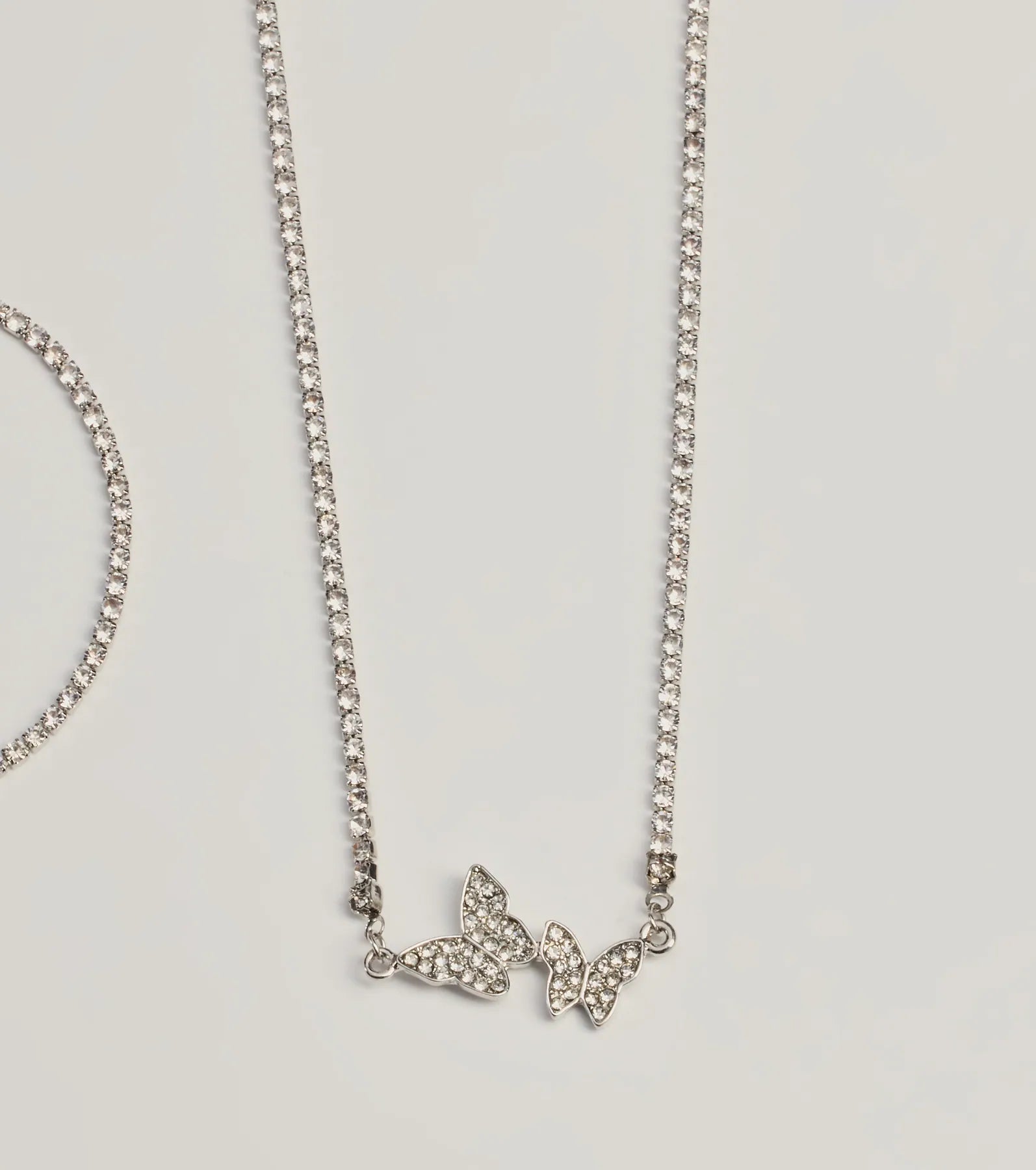 Ultimate Glamour: Rhinestone Butterfly Jewelry Set