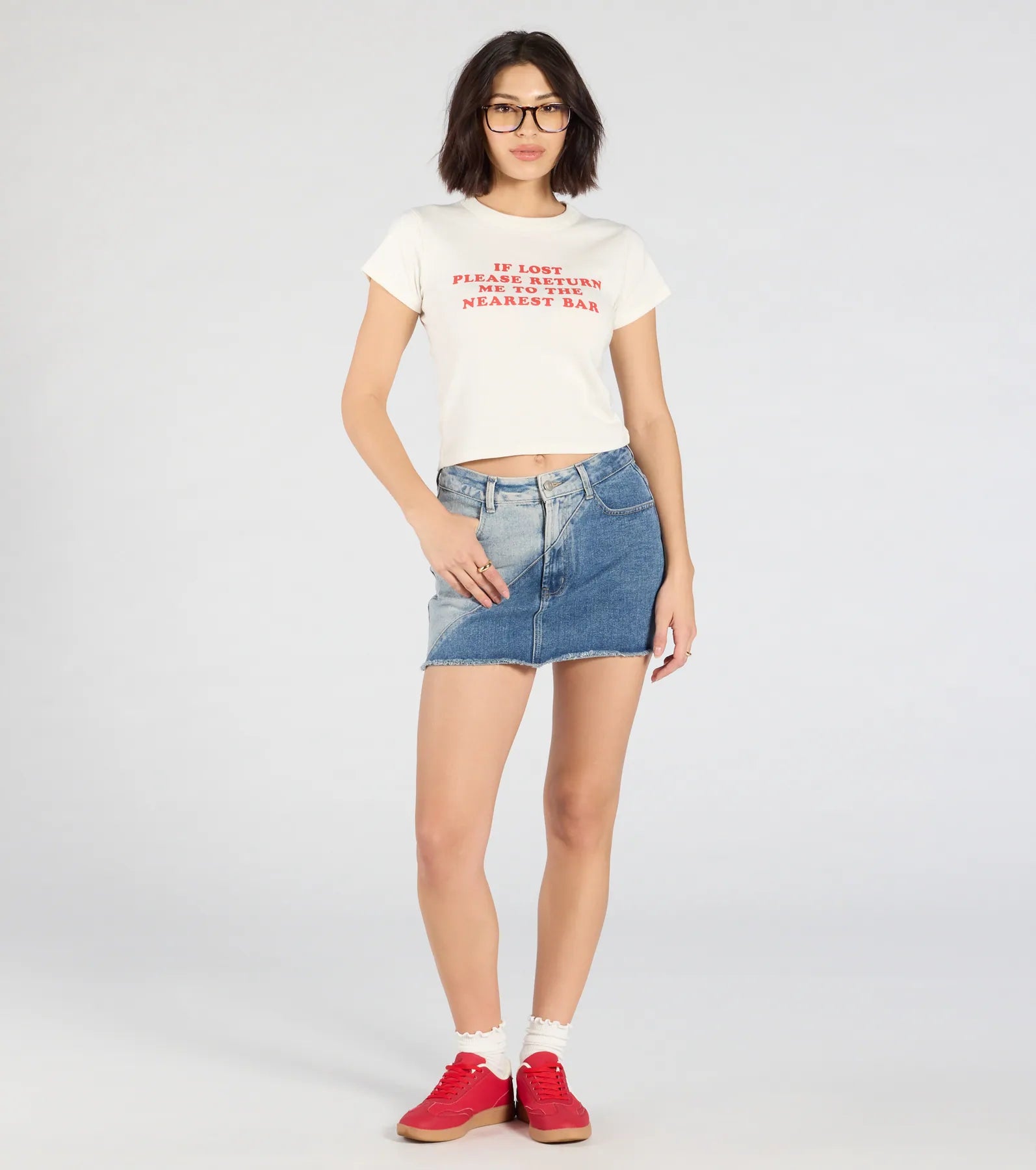 Ultimate Vintage Fade High-Rise Denim Mini Skirt