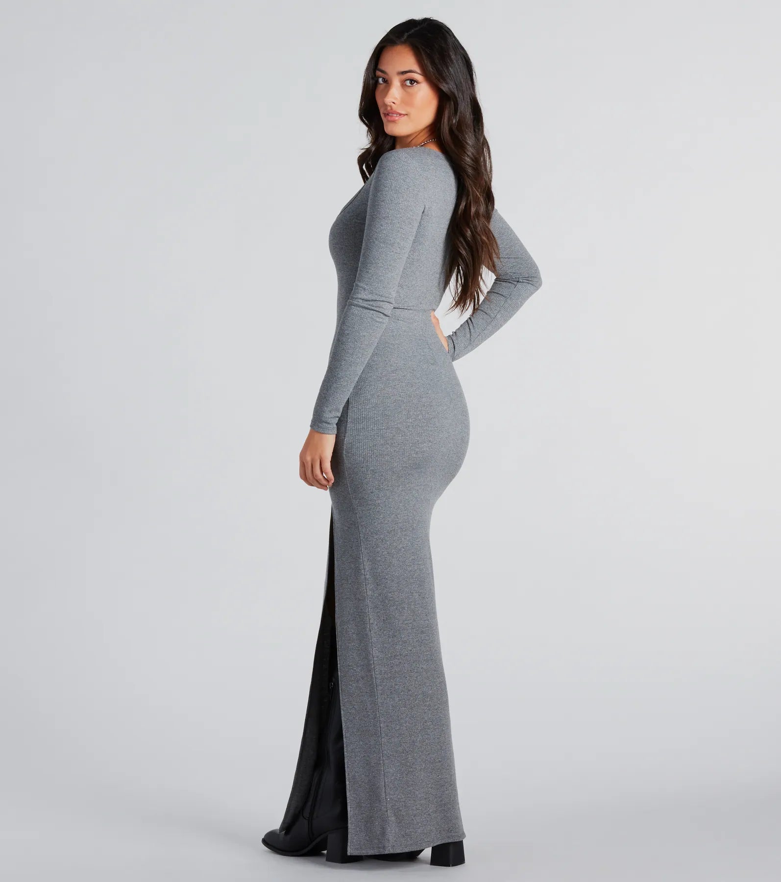 Ultimate Elevated Vibes Ribbed Knit Maxi Dress