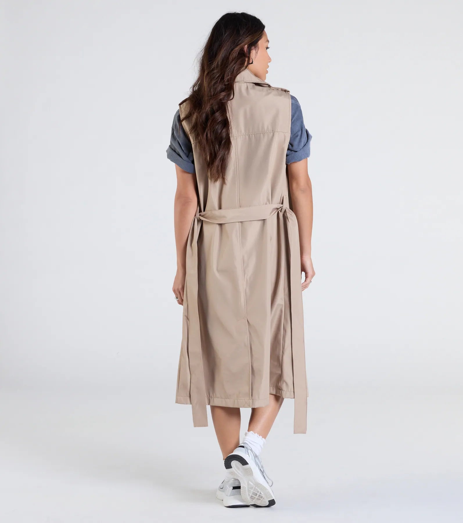 Ultimate Classic Tie-Front Belted Trench Vest - Upgrade Your Style