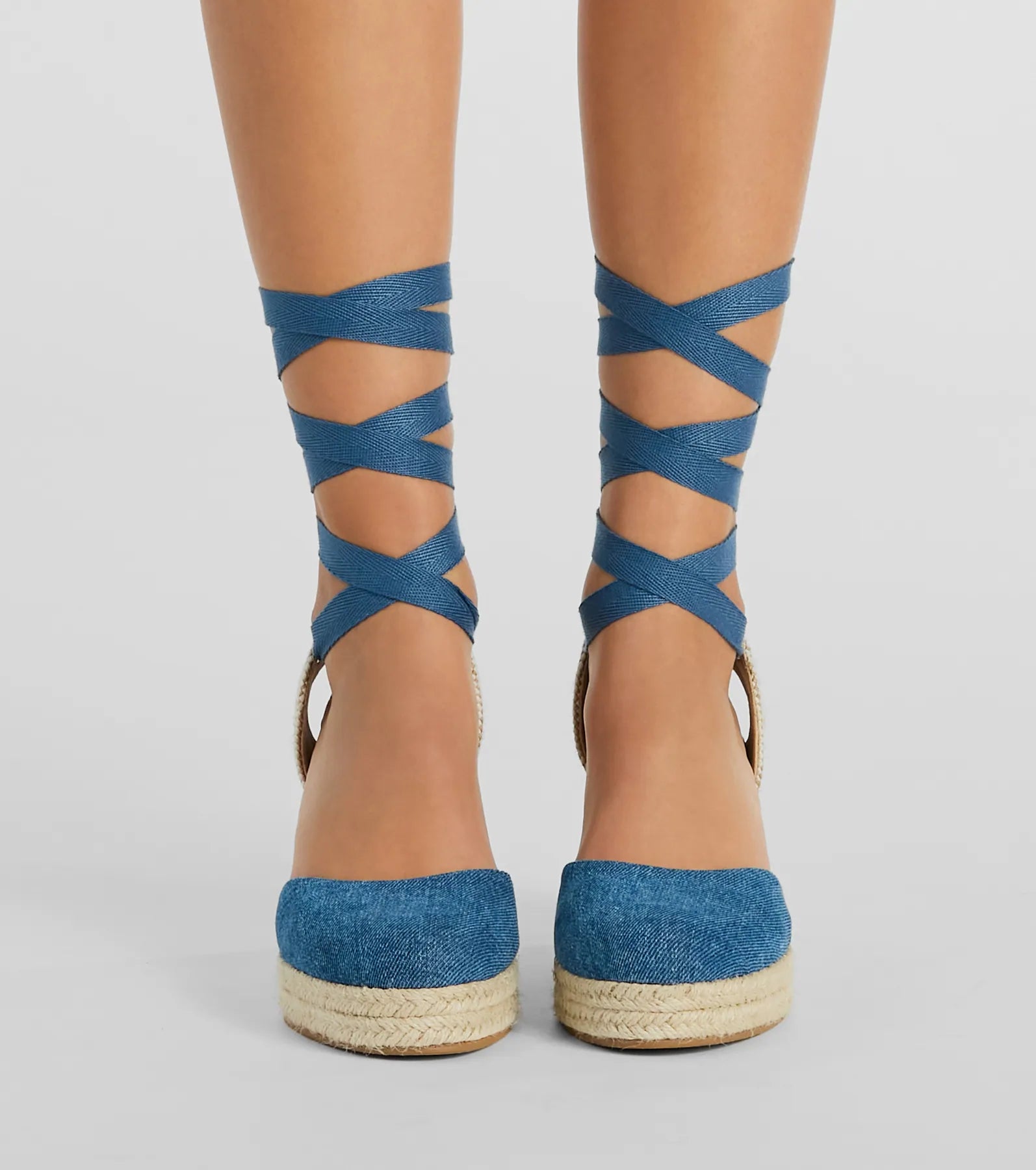 Premium Beachy Dreams Denim Espadrille Wedges - Ultimate Summer Style