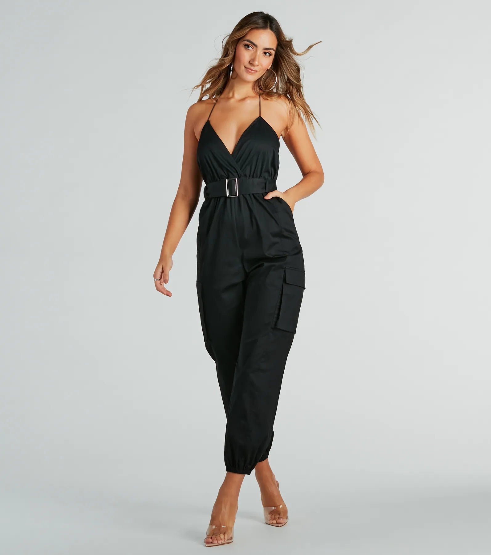 Ultimate Style Cargo Twill Jumpsuit - Trendy & Adjustable