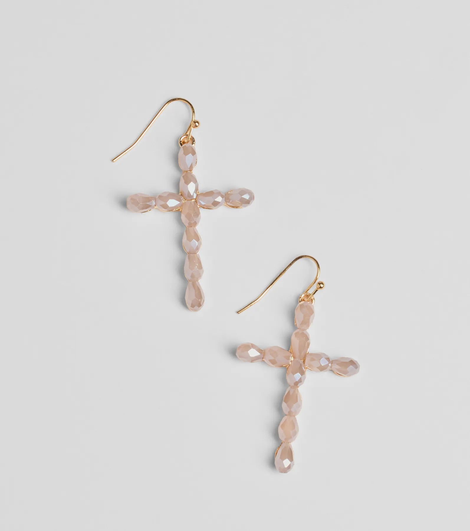 Premium Gemstone Cross Earrings - Timeless Elegance
