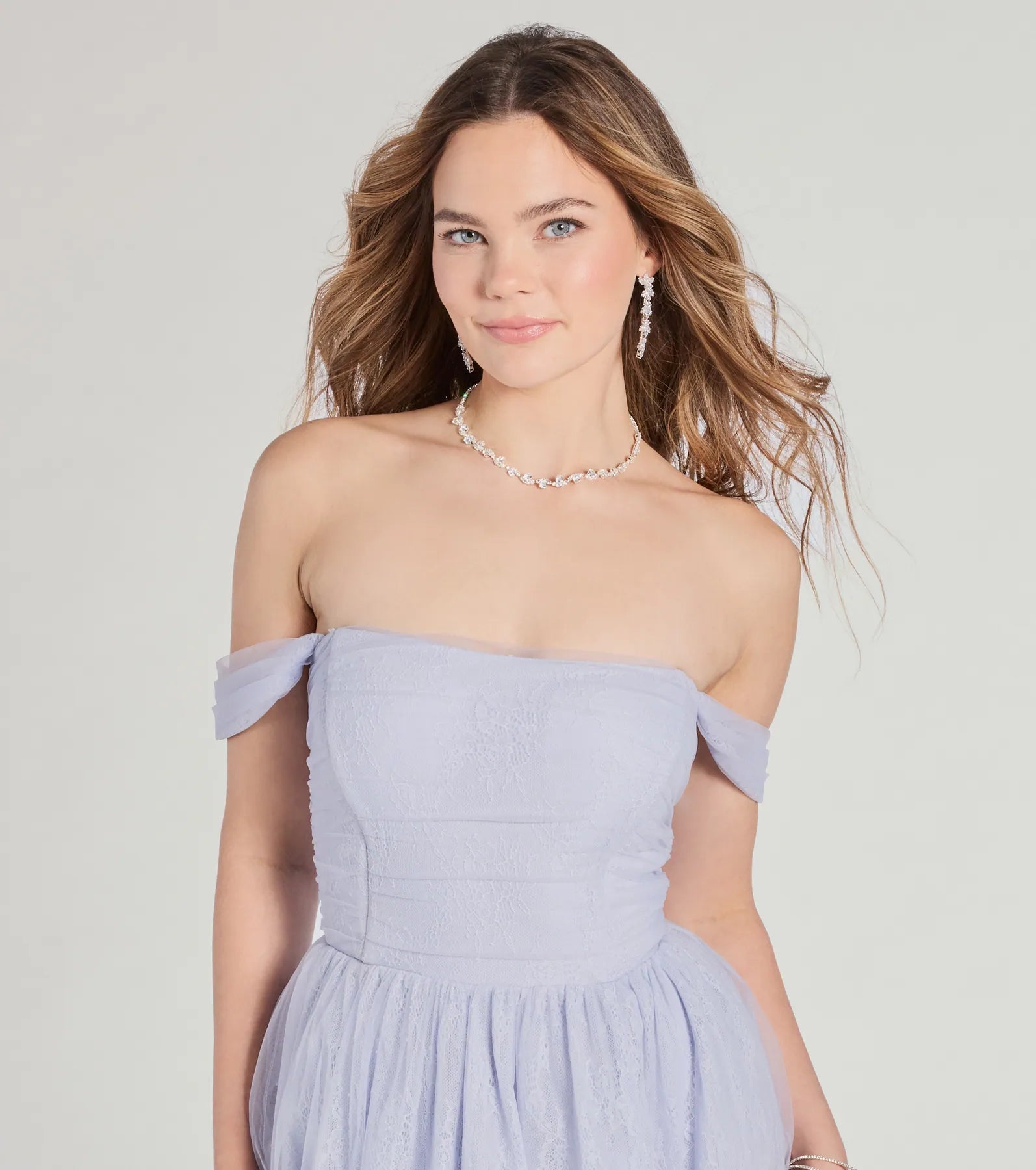 Ultimate Raelynn Off-The-Shoulder Lace Ball Gown - Premium Elegance