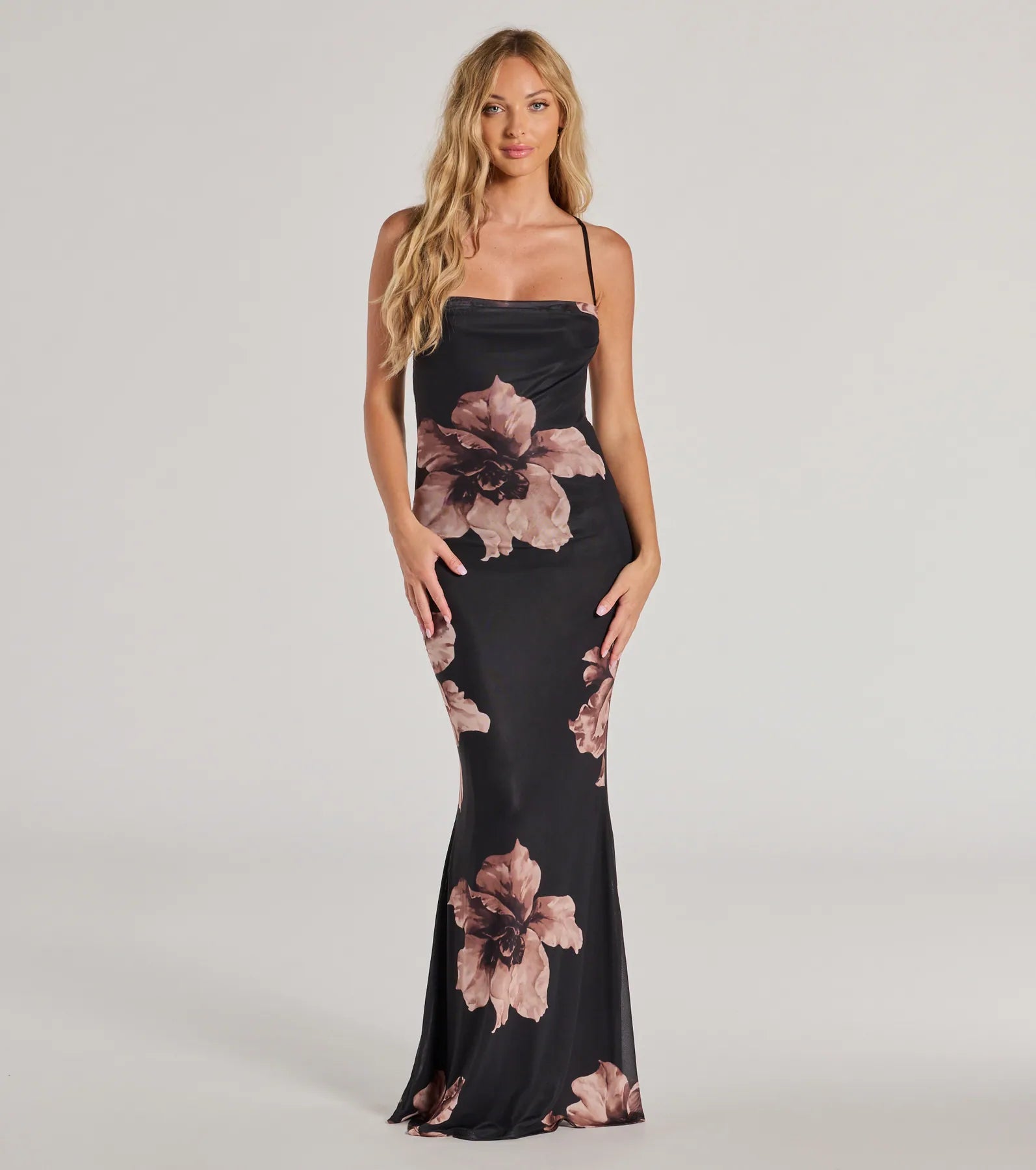 Ultimate Romance Era Floral Lace-Up Mermaid Dress