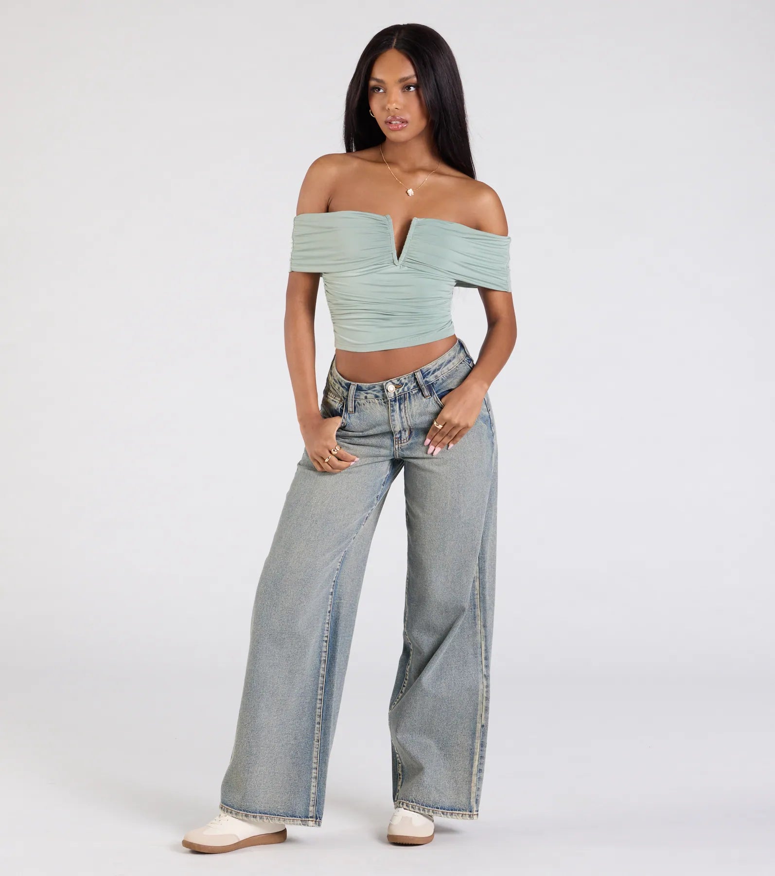 Ultimate Chic Off-The-Shoulder Crop Top