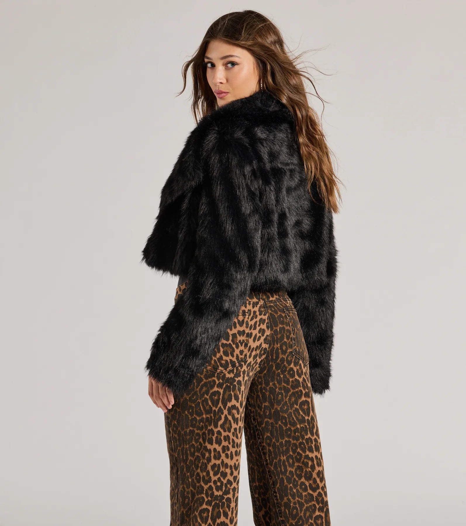 Ultimate Luxe Faux Fur Cropped Jacket - Premium Style
