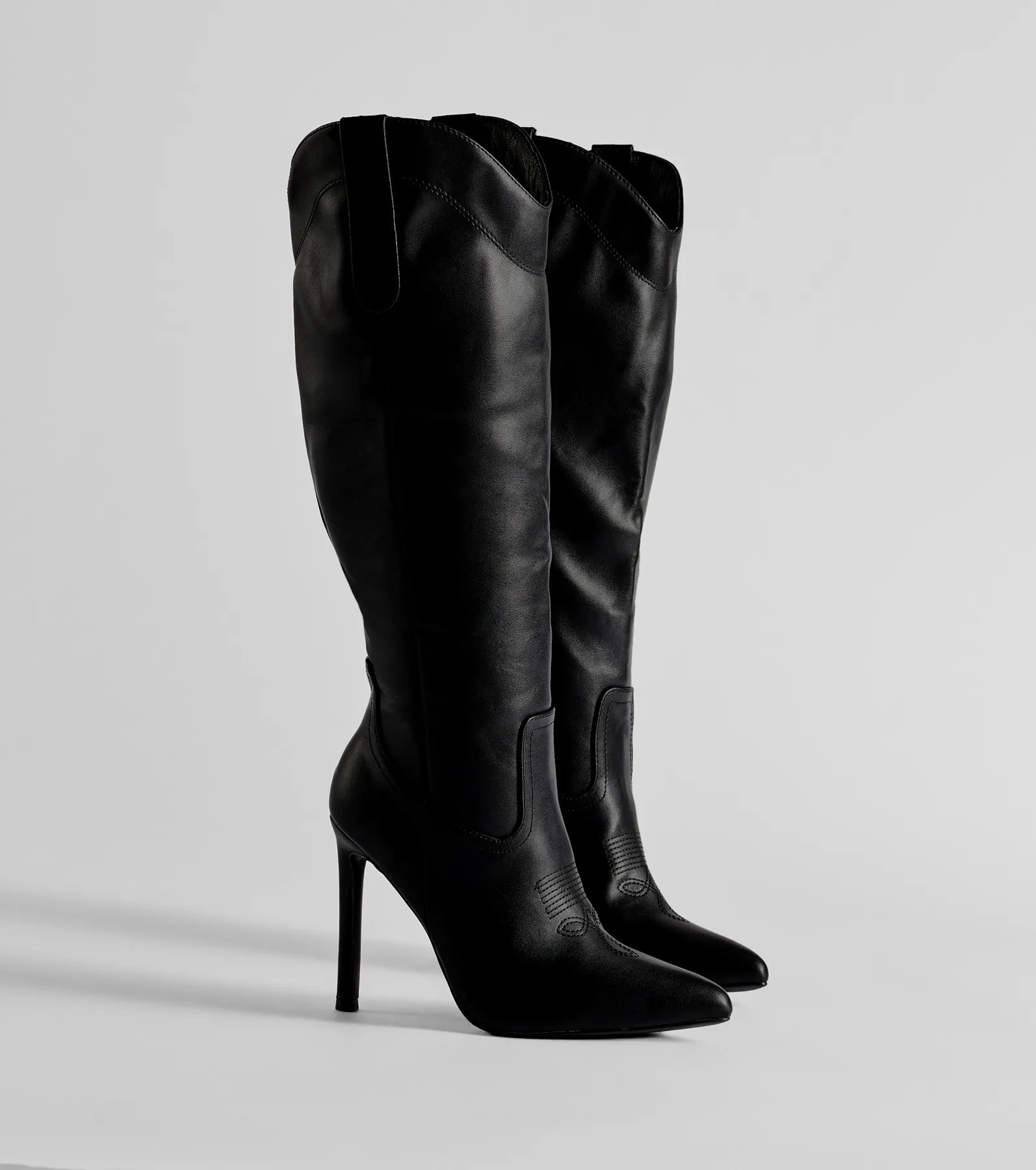 Premium Western Under-The-Knee Stiletto Boots - Ultimate Style Upgrade