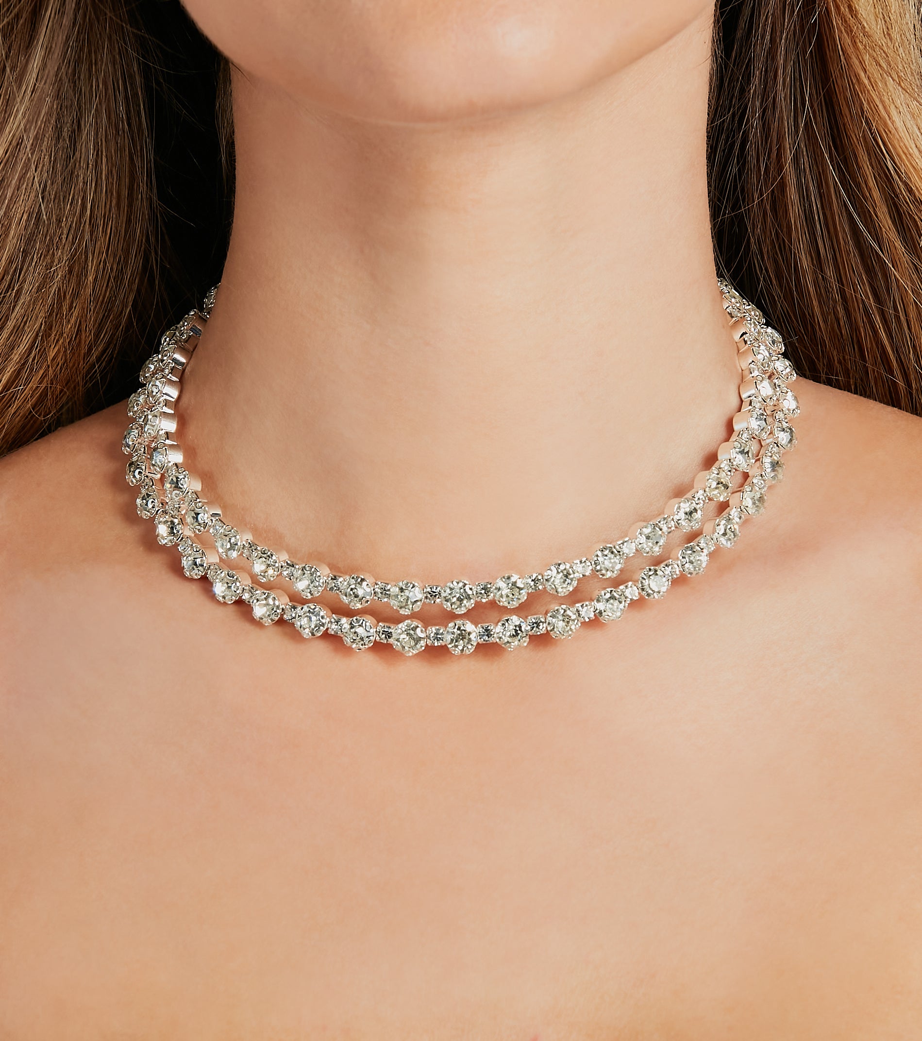 Ultimate Glam Rhinestone Choker Necklace