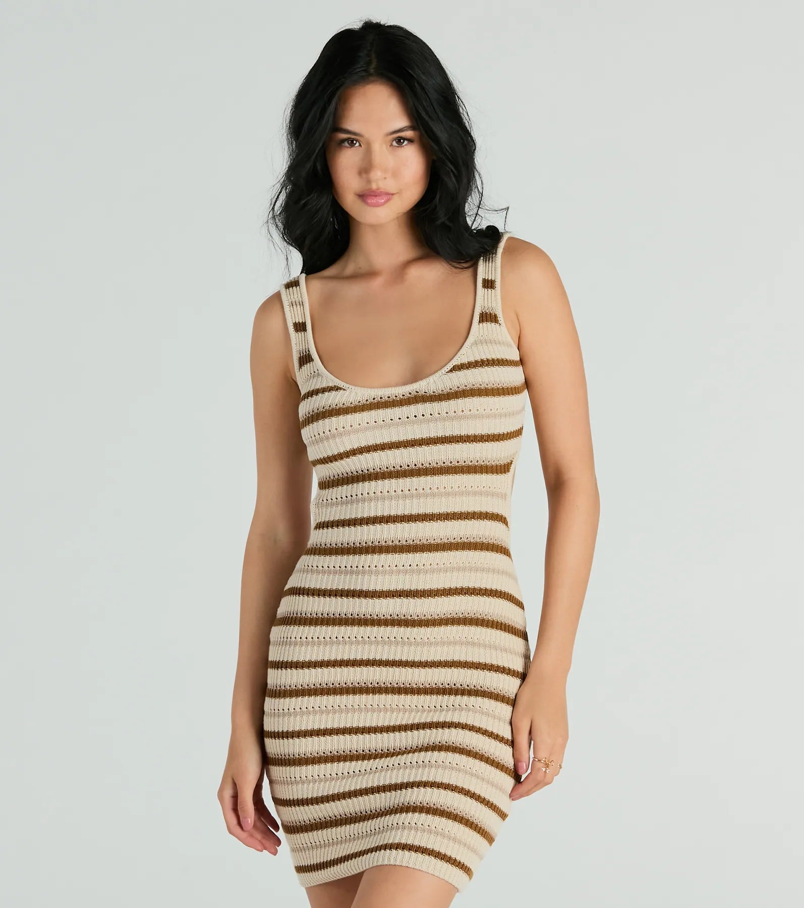 Ultimate Summer Style: Striped Ribbed Knit Mini Dress