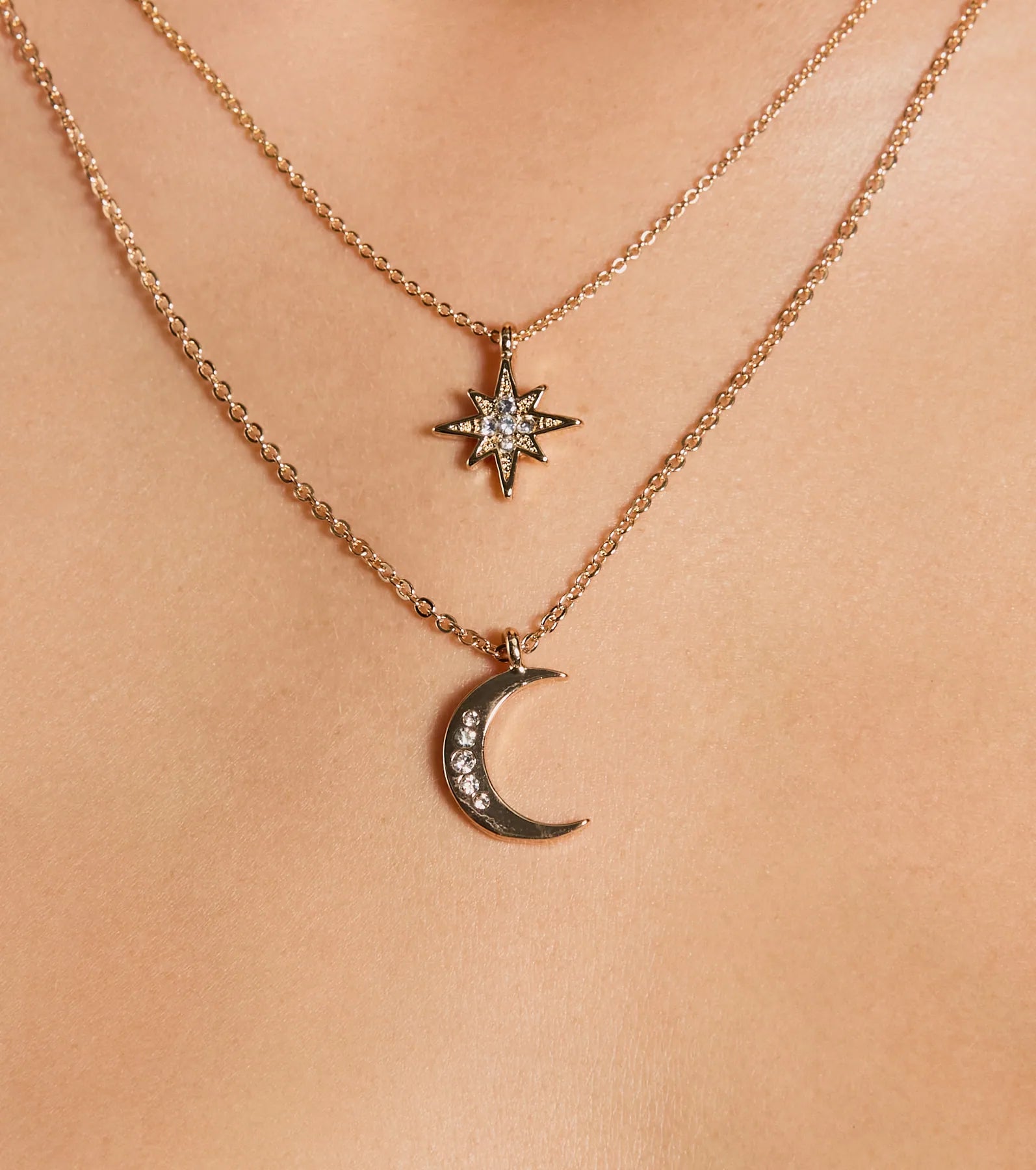 Premium Celestial Charm Layered Necklace