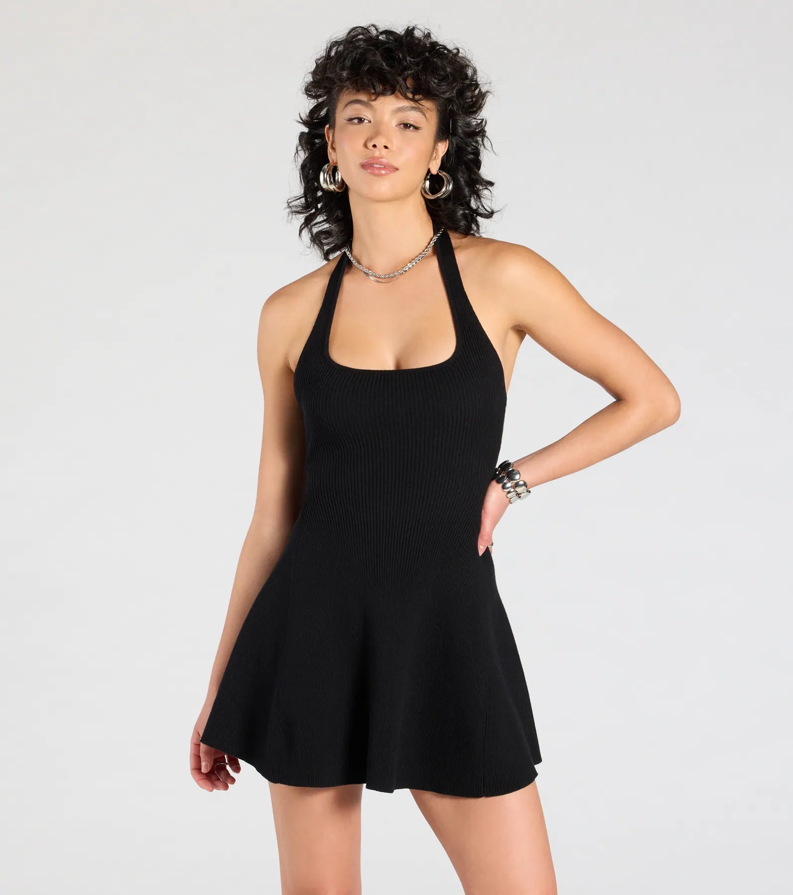 Ultimate Halter Skater Mini Dress - Effortless Elegance