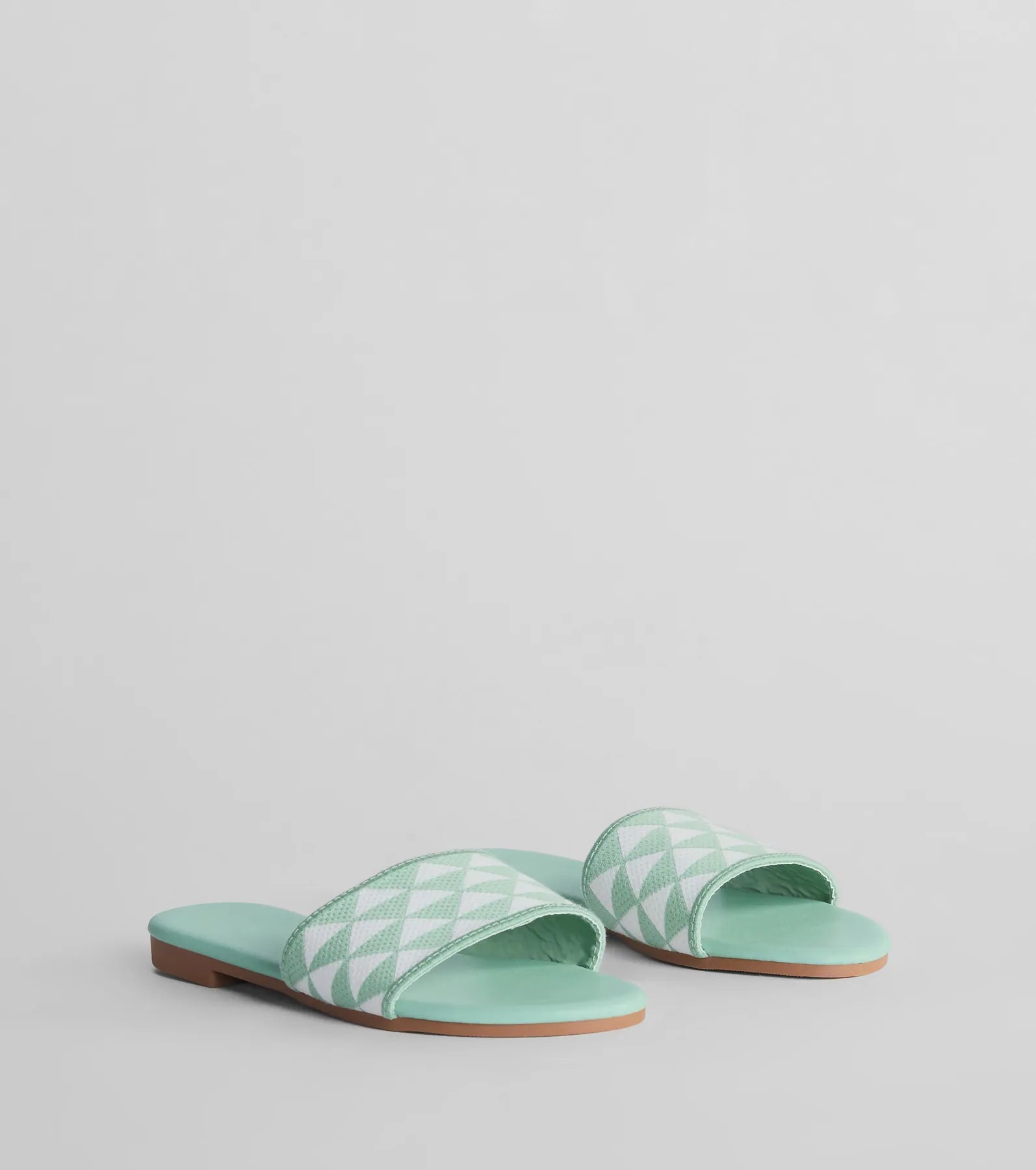 Premium Triangle Print Flat Sandals - Ultimate Comfort & Style