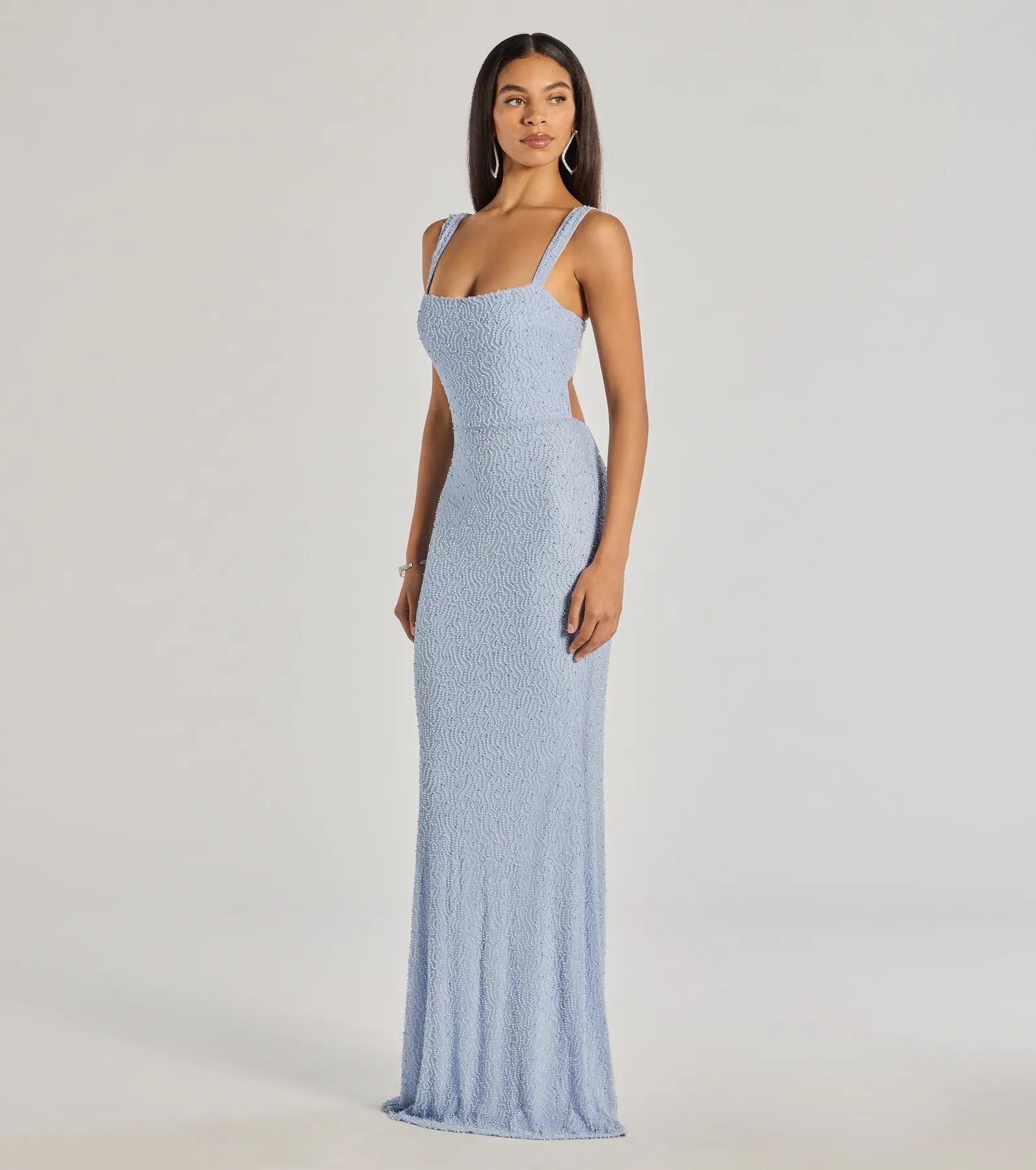 Kimia Premium Beaded Lace-Up Evening Gown