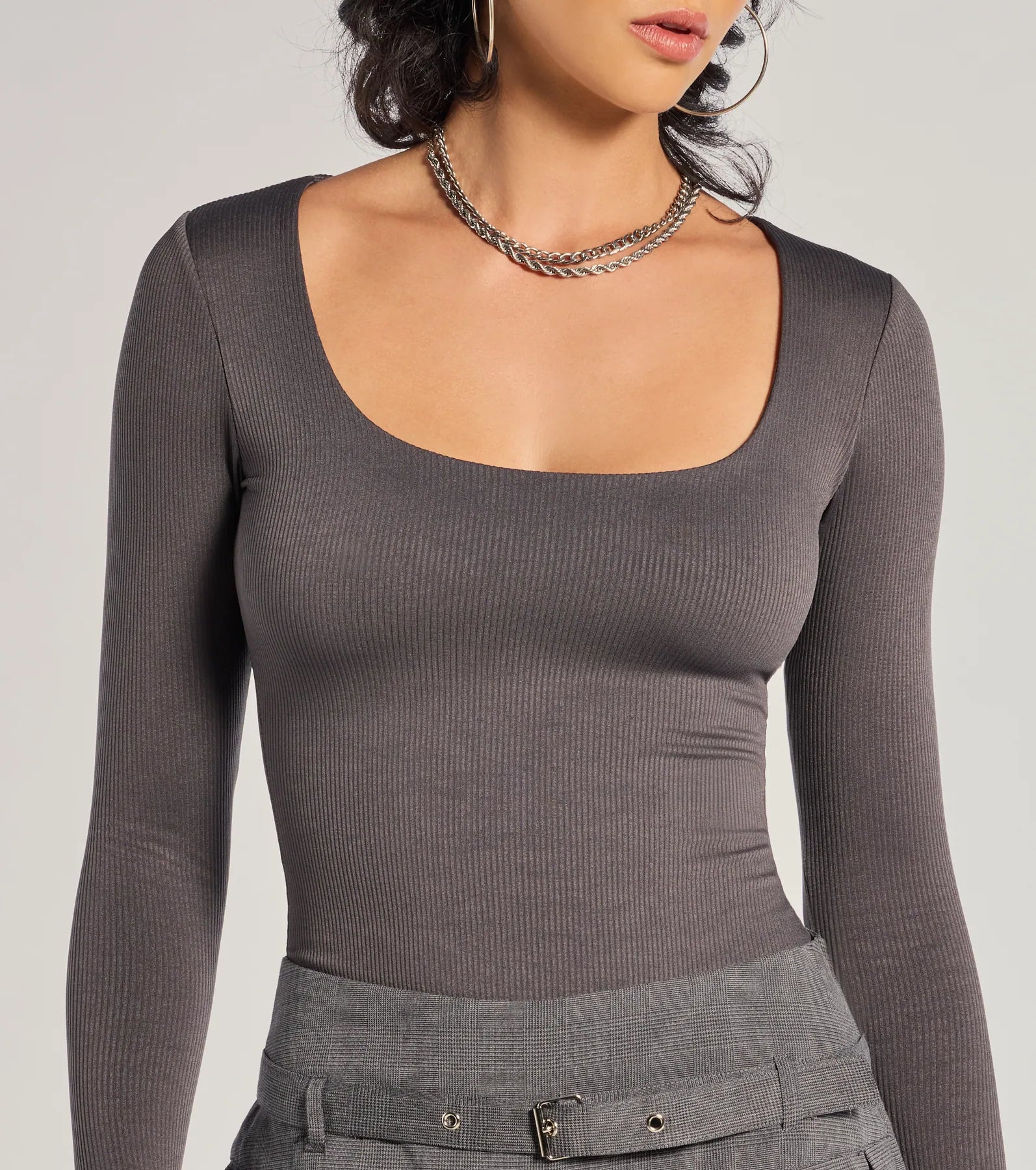 Ultimate Sleek Appeal Ribbed Knit Bodysuit