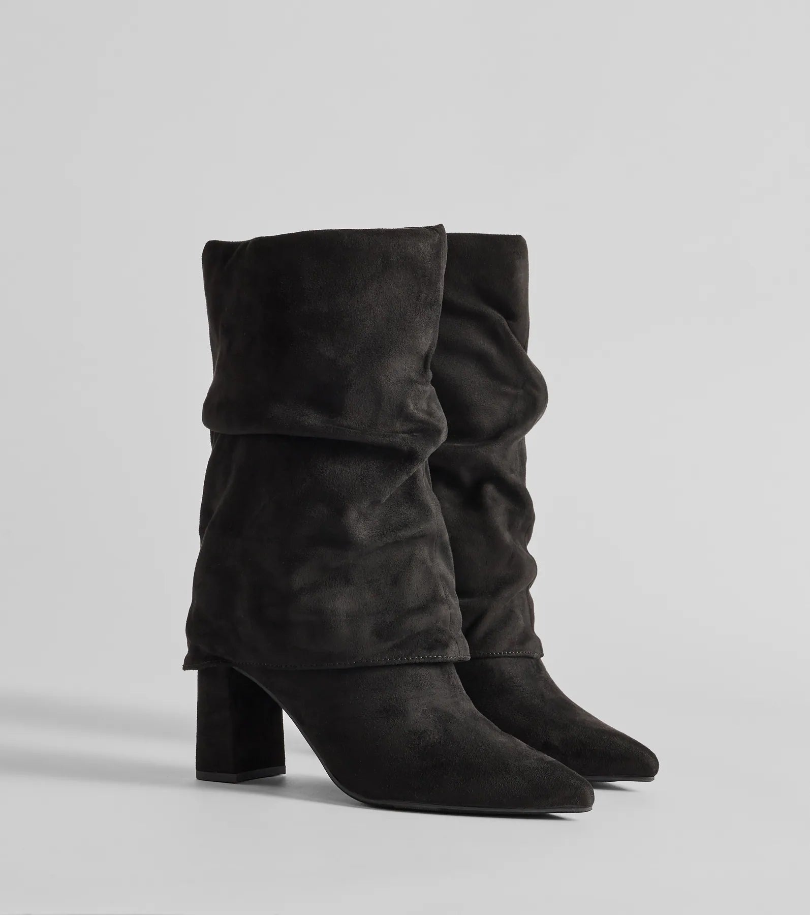 Premium Faux Suede Fold-Over Mid-Calf Boots - Ultimate Style Upgrade