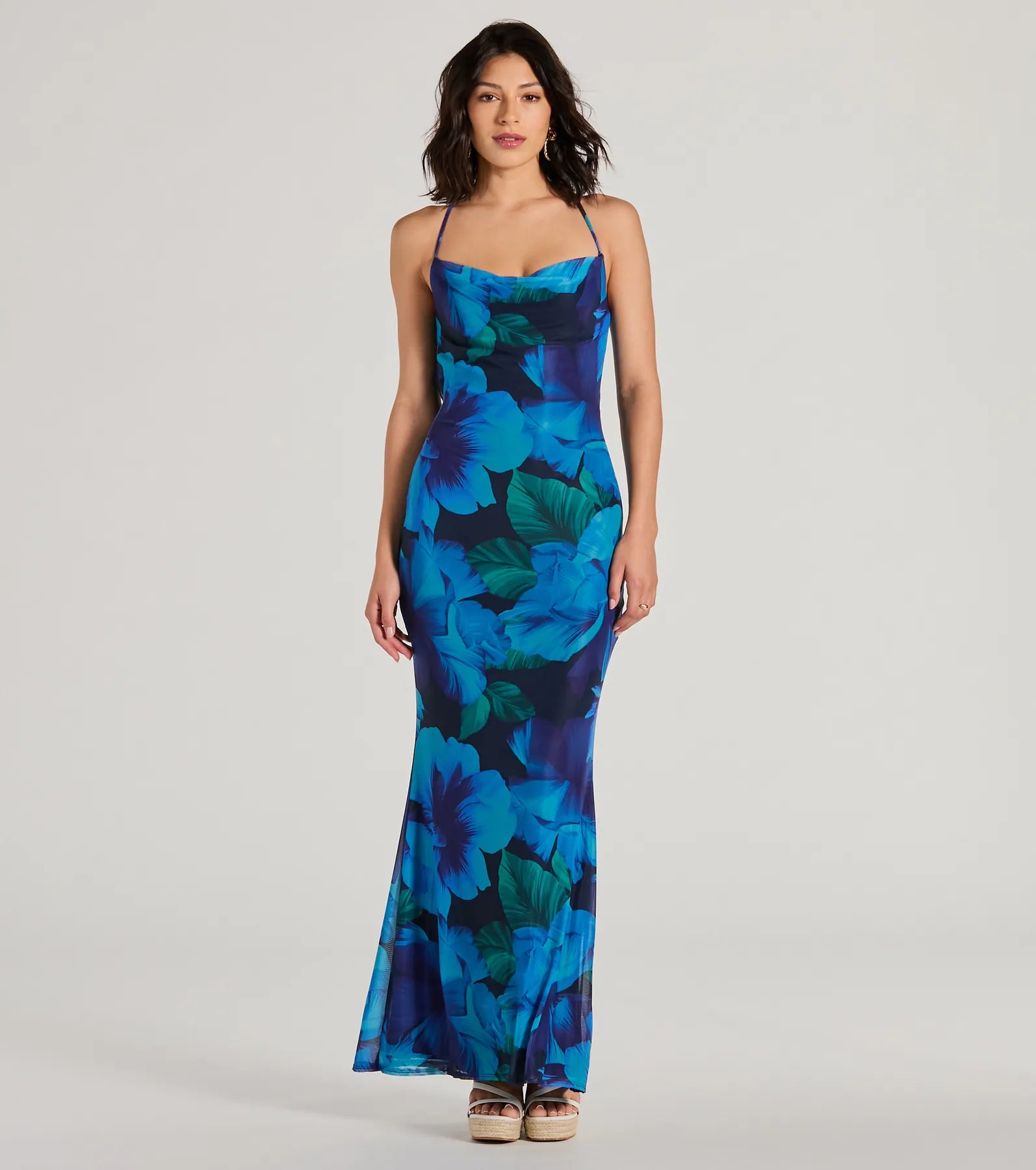 Ultimate Tropical Goddess Mesh Maxi Dress