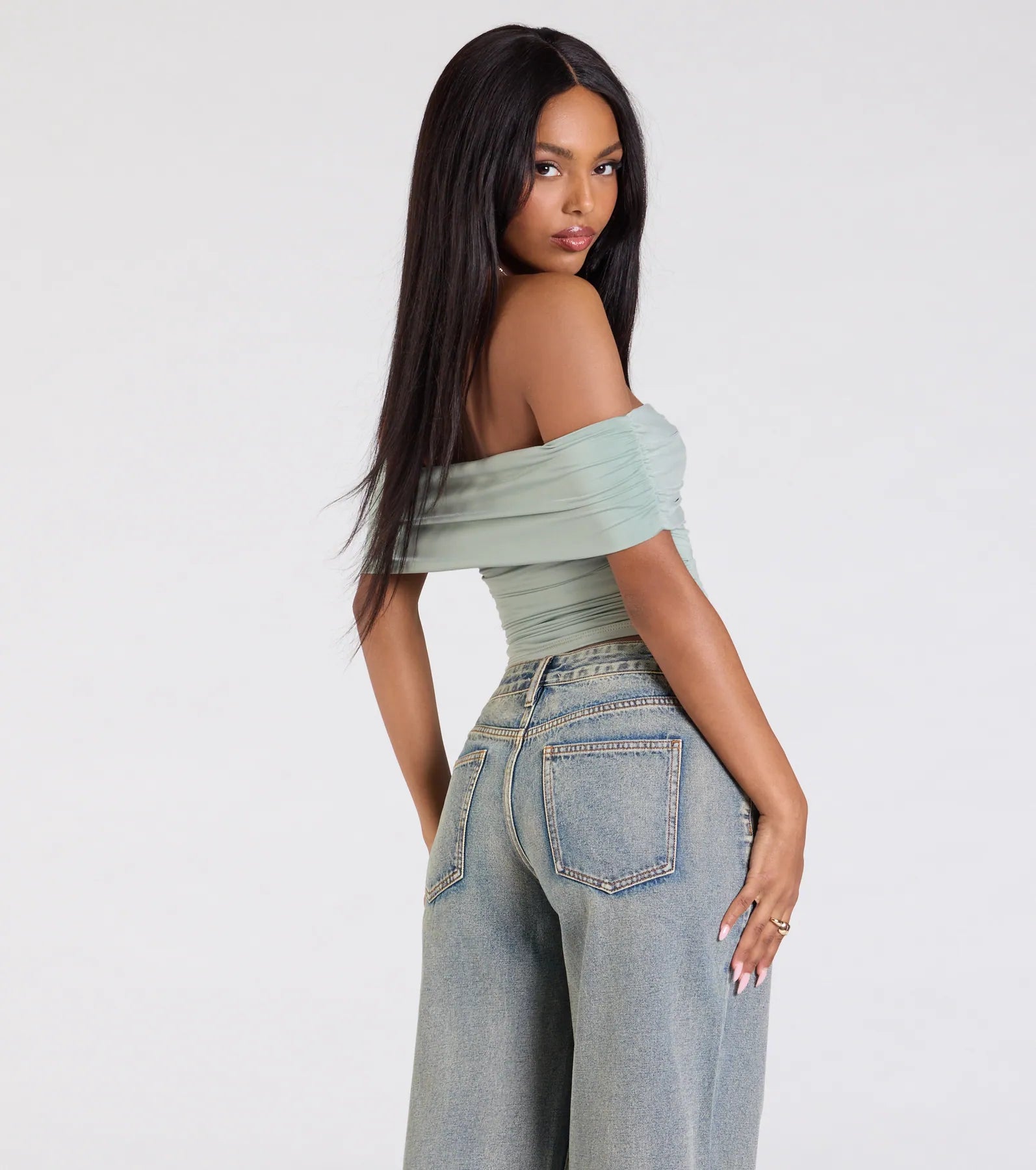 Ultimate Chic Off-The-Shoulder Crop Top