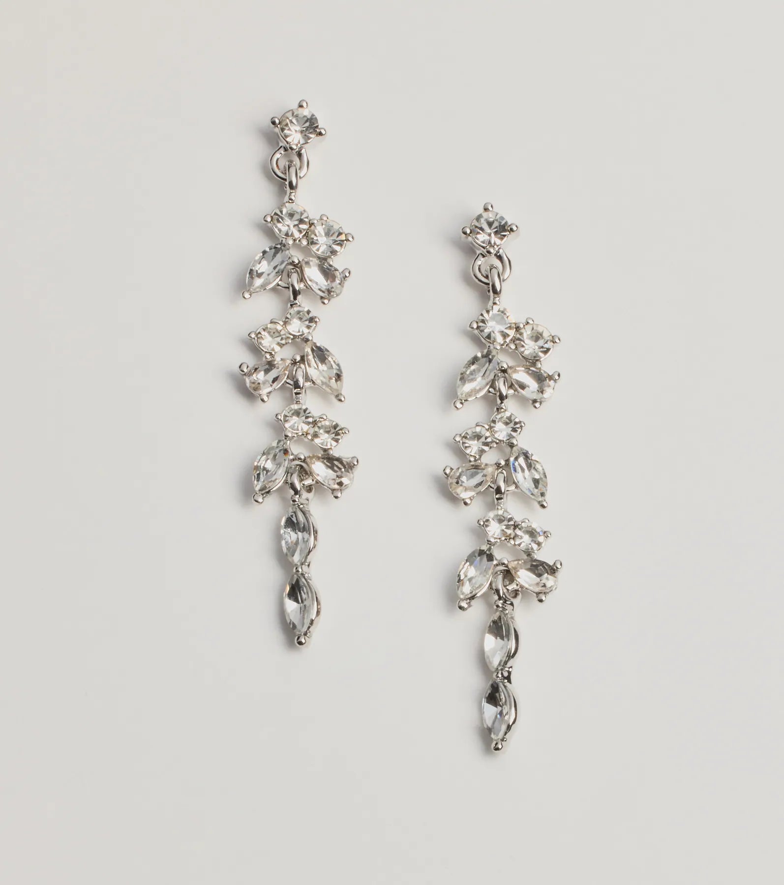 Premium Rhinestone Linear Drop Earrings - Ultimate Sparkle