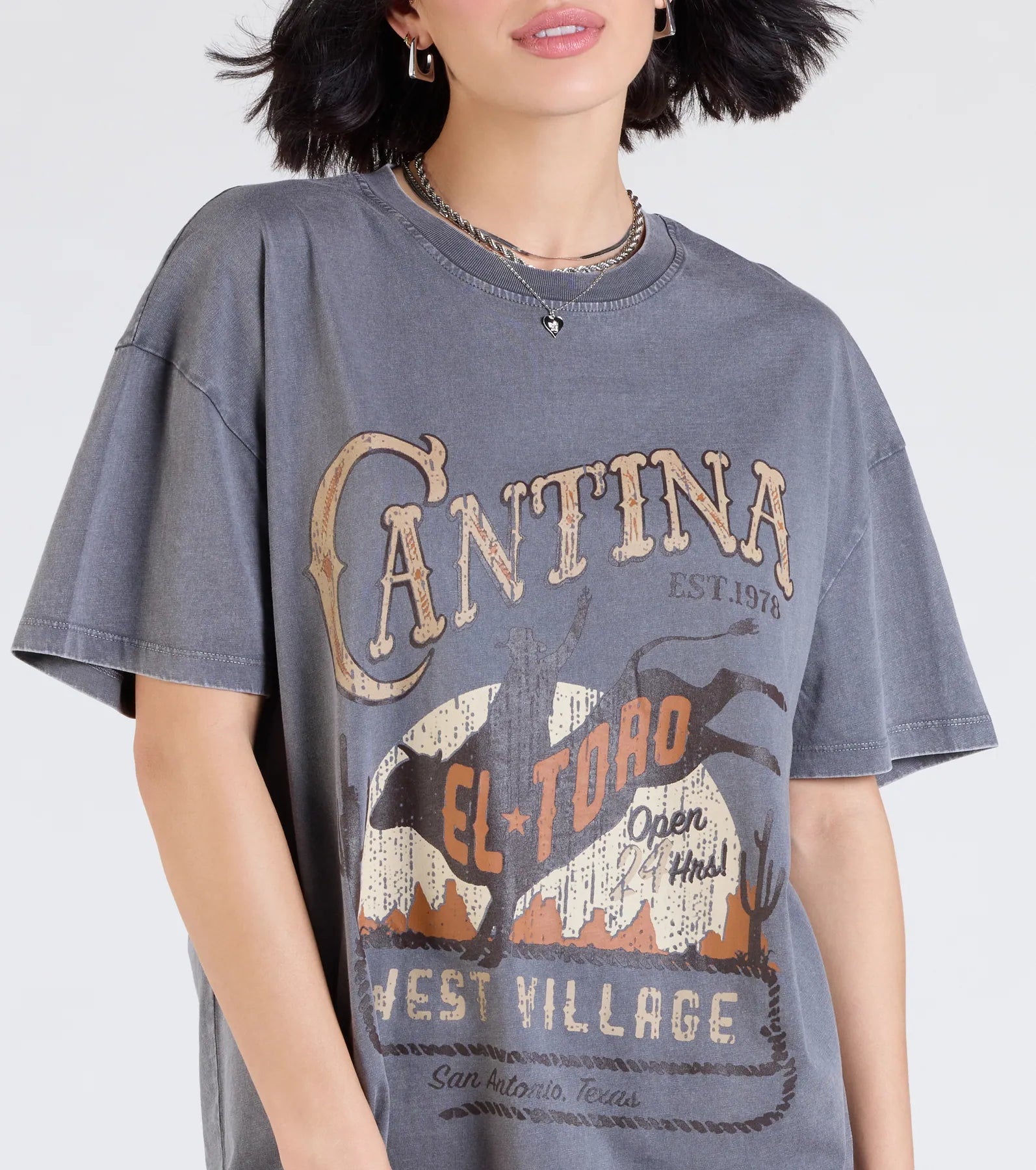 Premium Wild & Free Oversized Graphic Tee - Ultimate Western Style