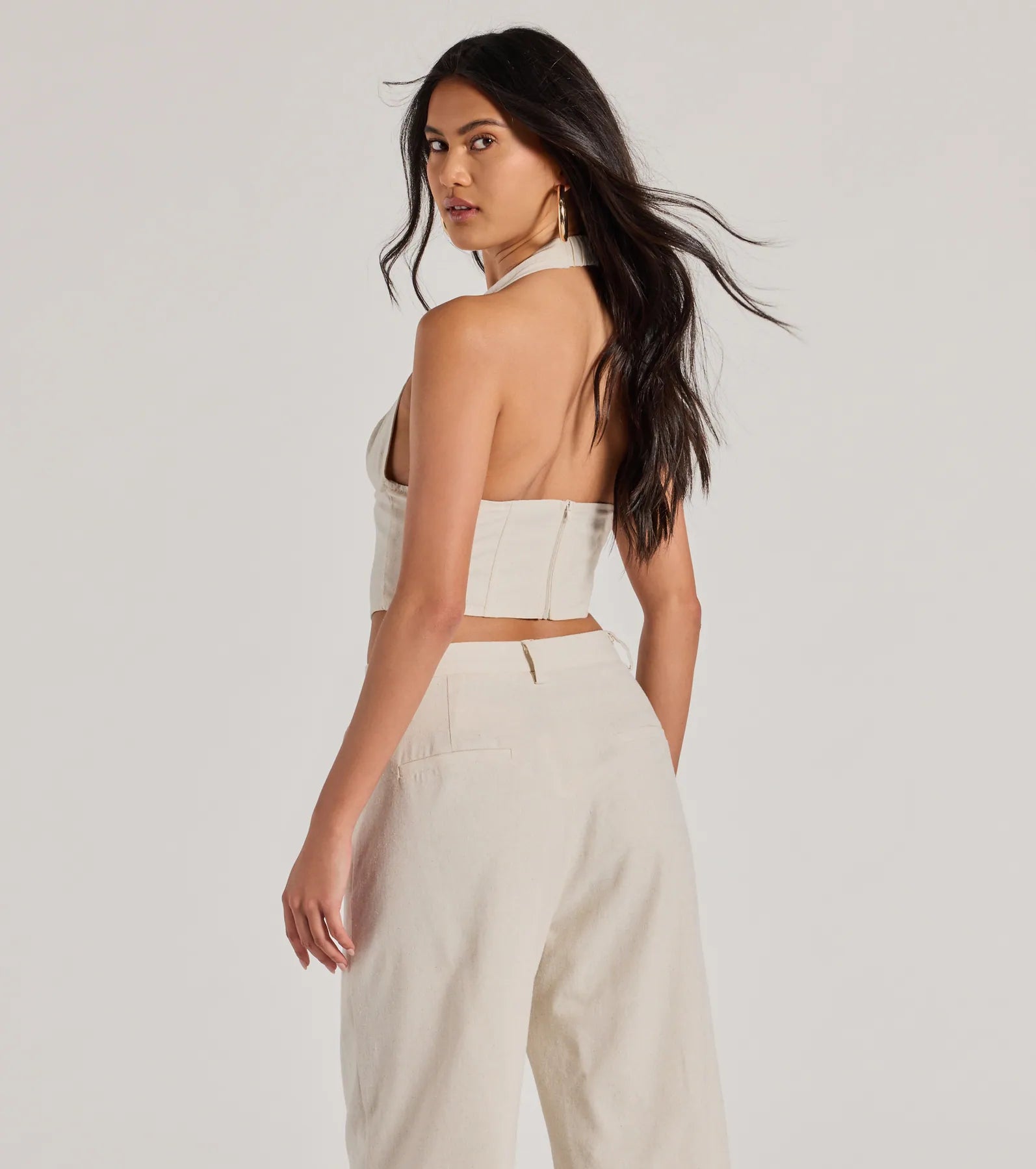 Ultimate Flattering Halter V-Neck Corset Crop Top