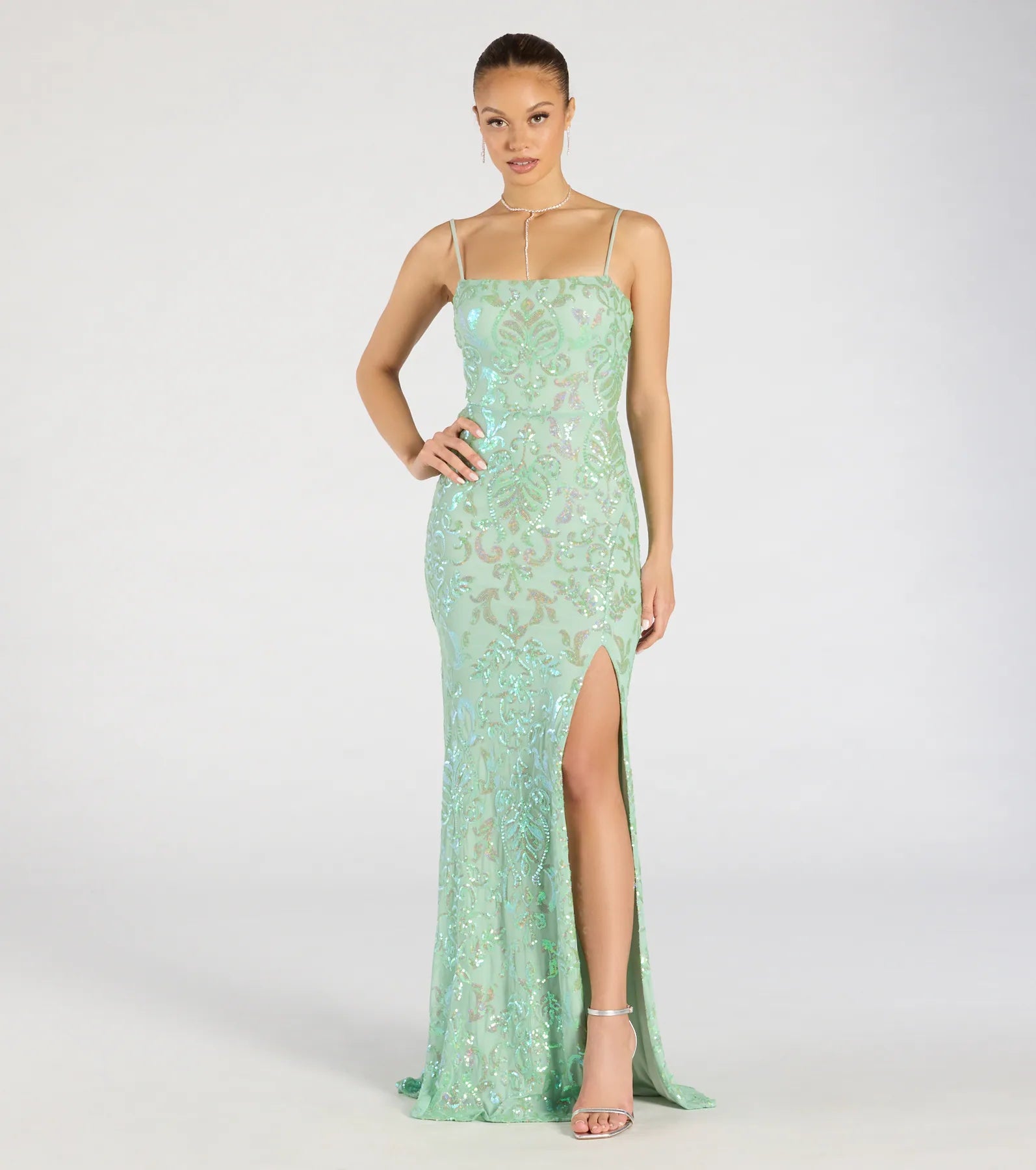 Ultimate Celina Sequin Lace-Up Mermaid Dress for Glamorous Nights