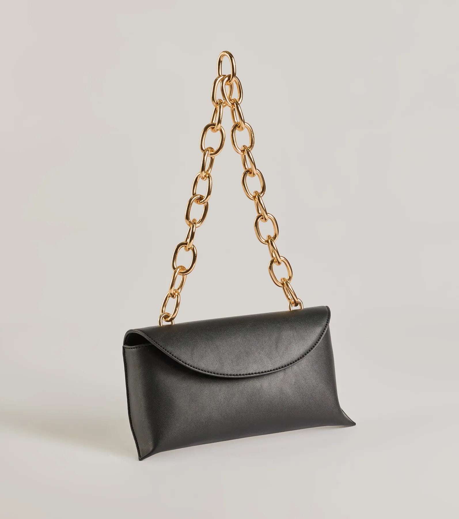 Ultimate Night Out Faux Leather Chain Link Handbag
