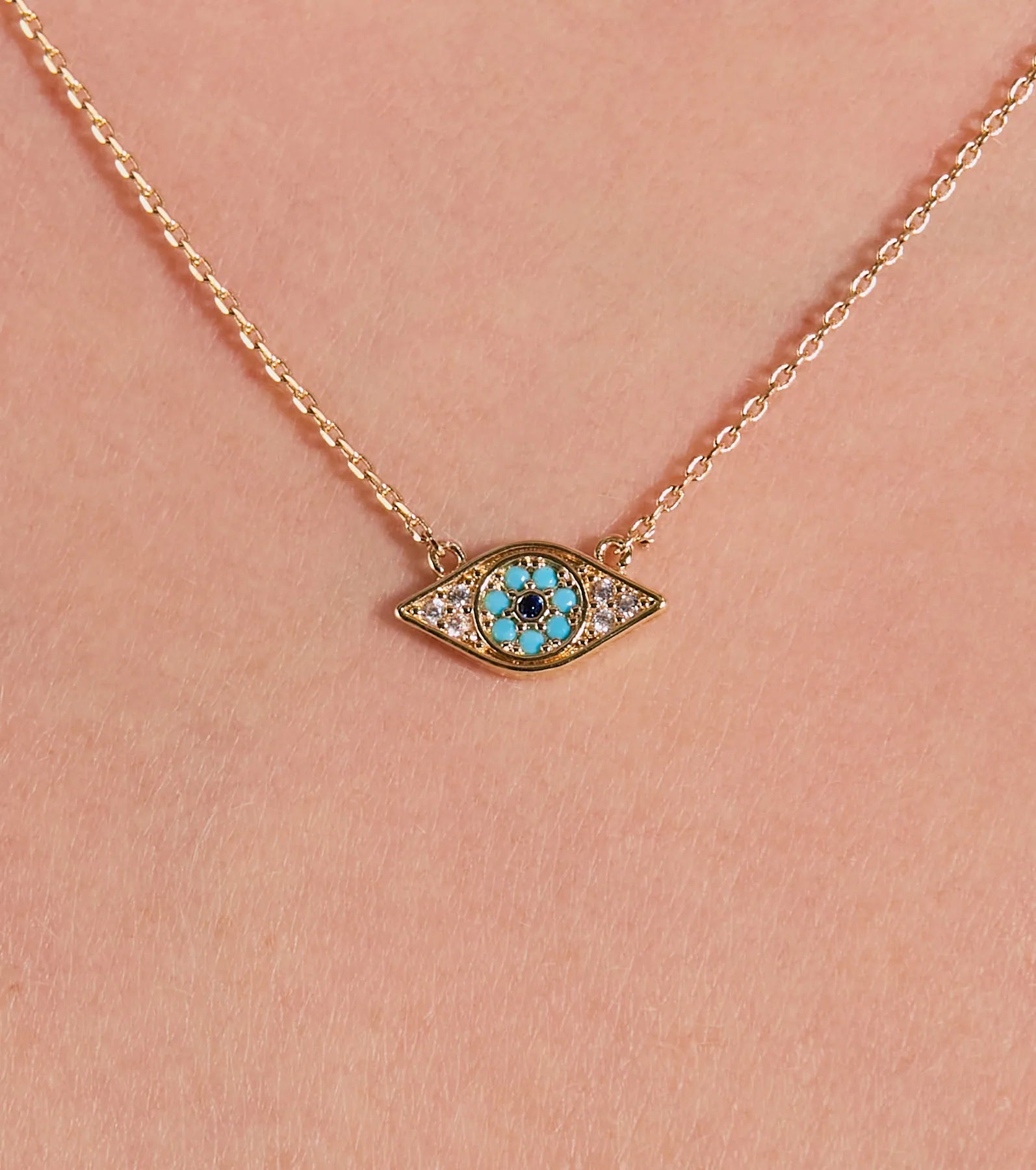 Premium Evil Eye Necklace with Cubic Zirconia - Radiate Positive Energy