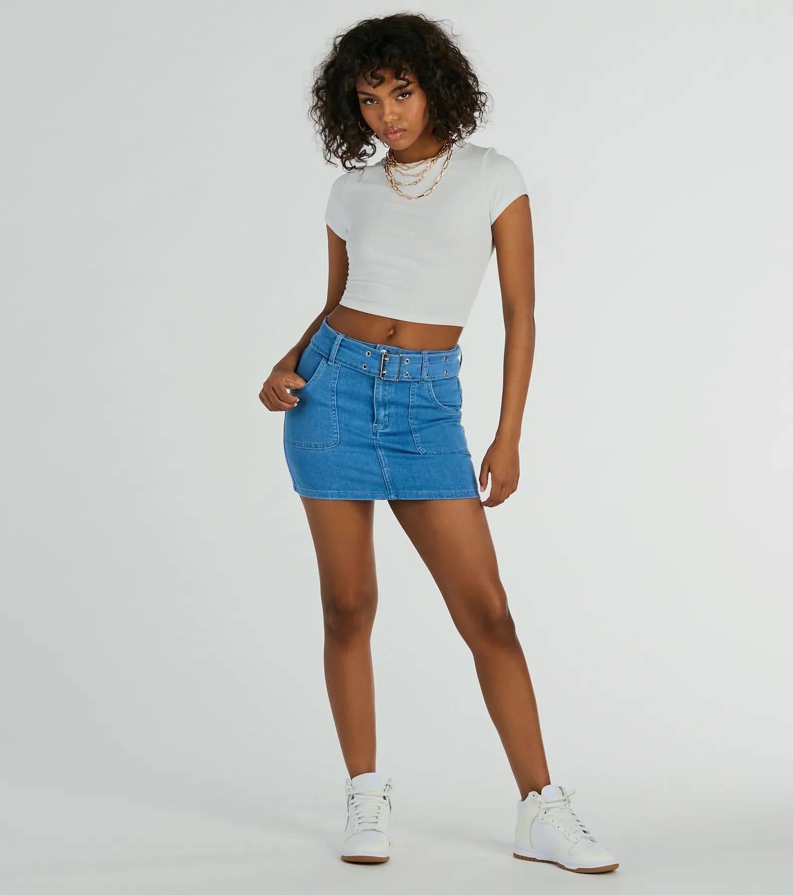 Ultimate Belted Denim Mini Skirt - Trendsetting Style