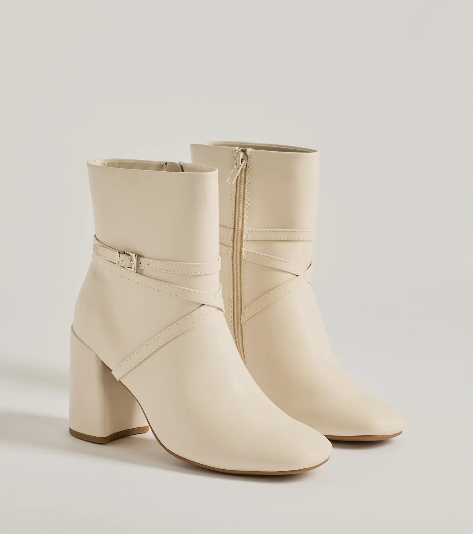 Ultimate Chic Strappy Faux Leather Booties