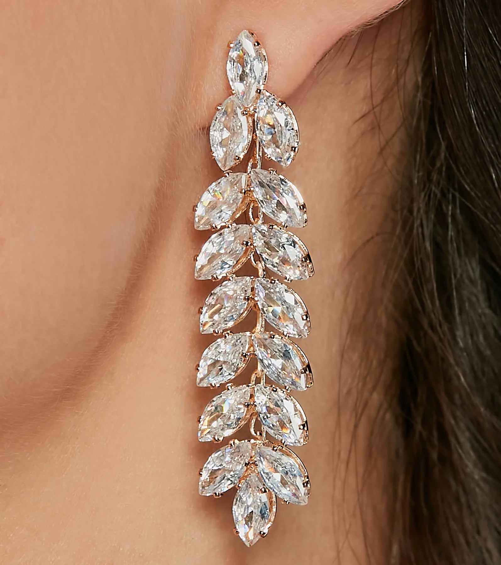 Ultimate Glam Marquise Cubic Zirconia Drop Earrings