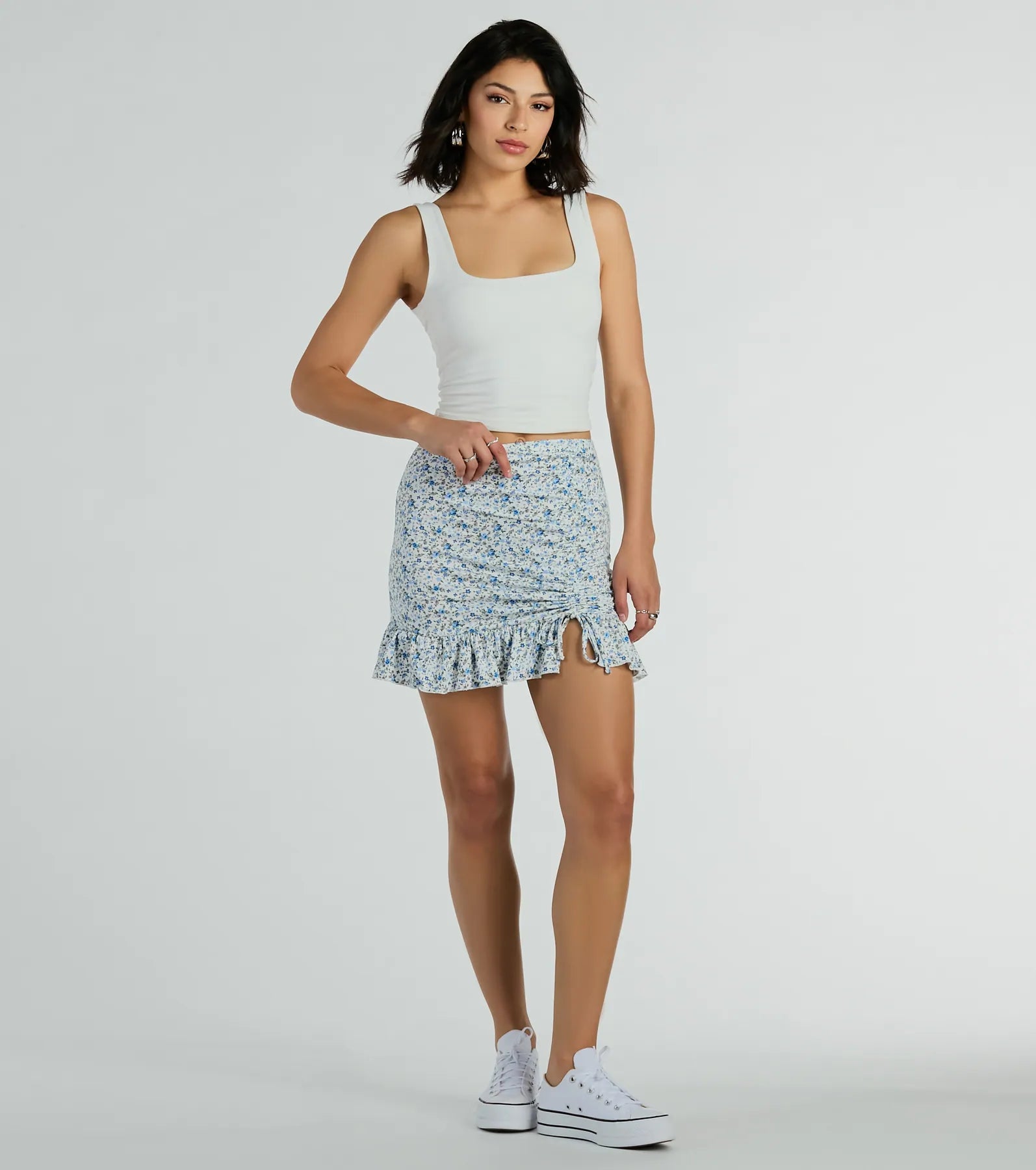 Ultimate Spring Floral Ruffle Mini Skirt - Premium Fit & Style