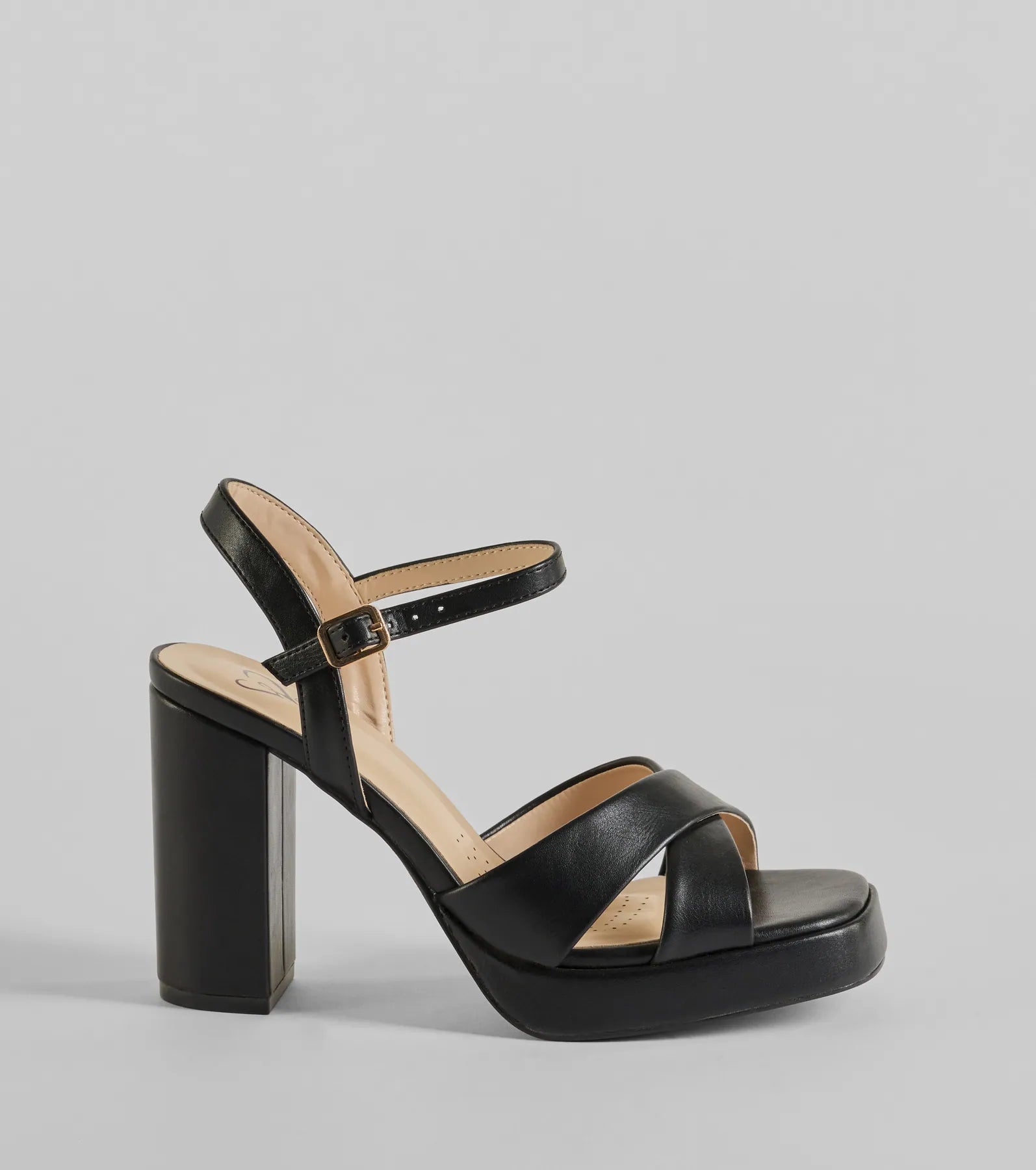 Premium Criss-Cross Platform Block Heels - Timeless Elegance