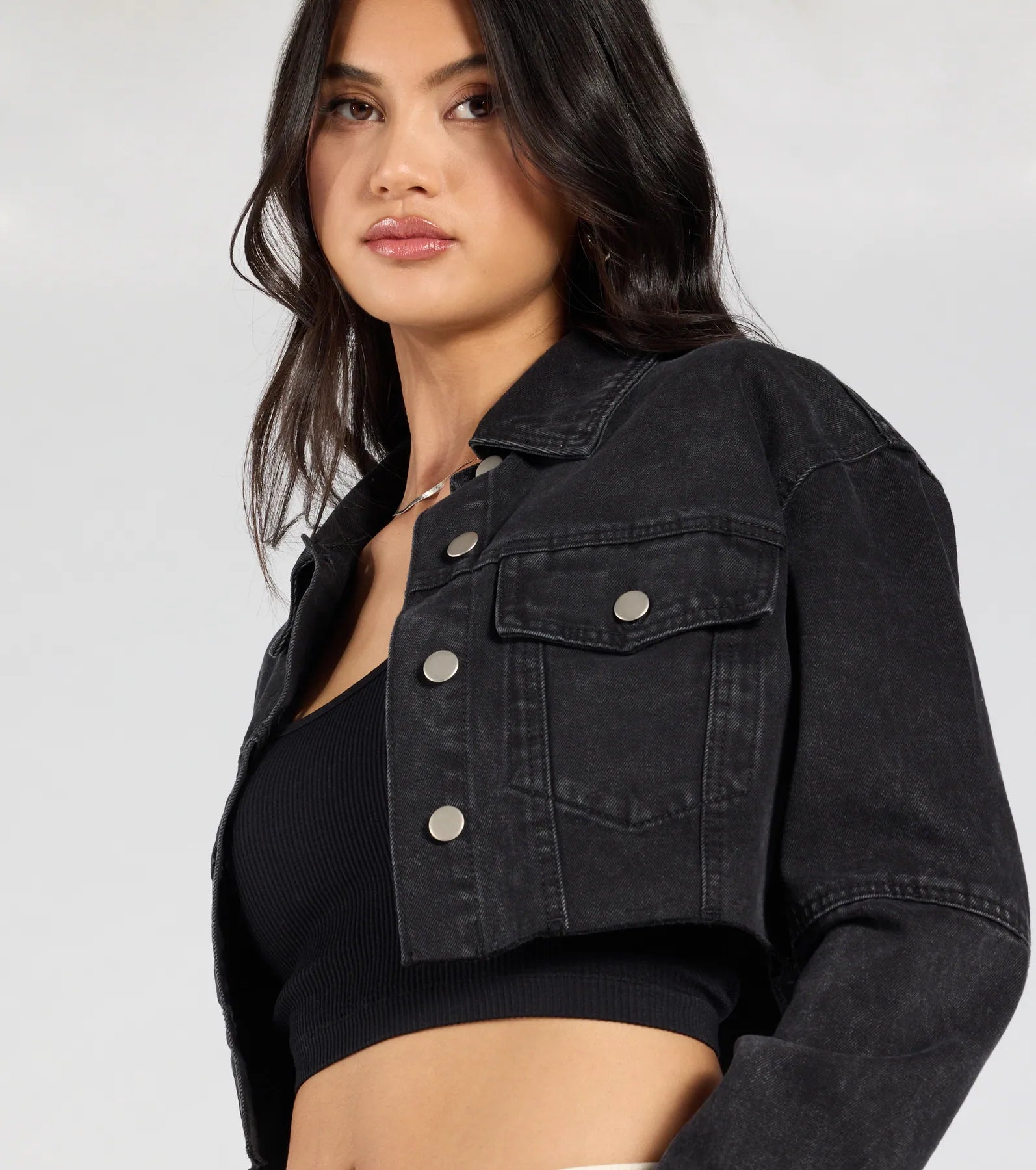 Ultimate Acid Wash Cropped Denim Jacket - Trend Always