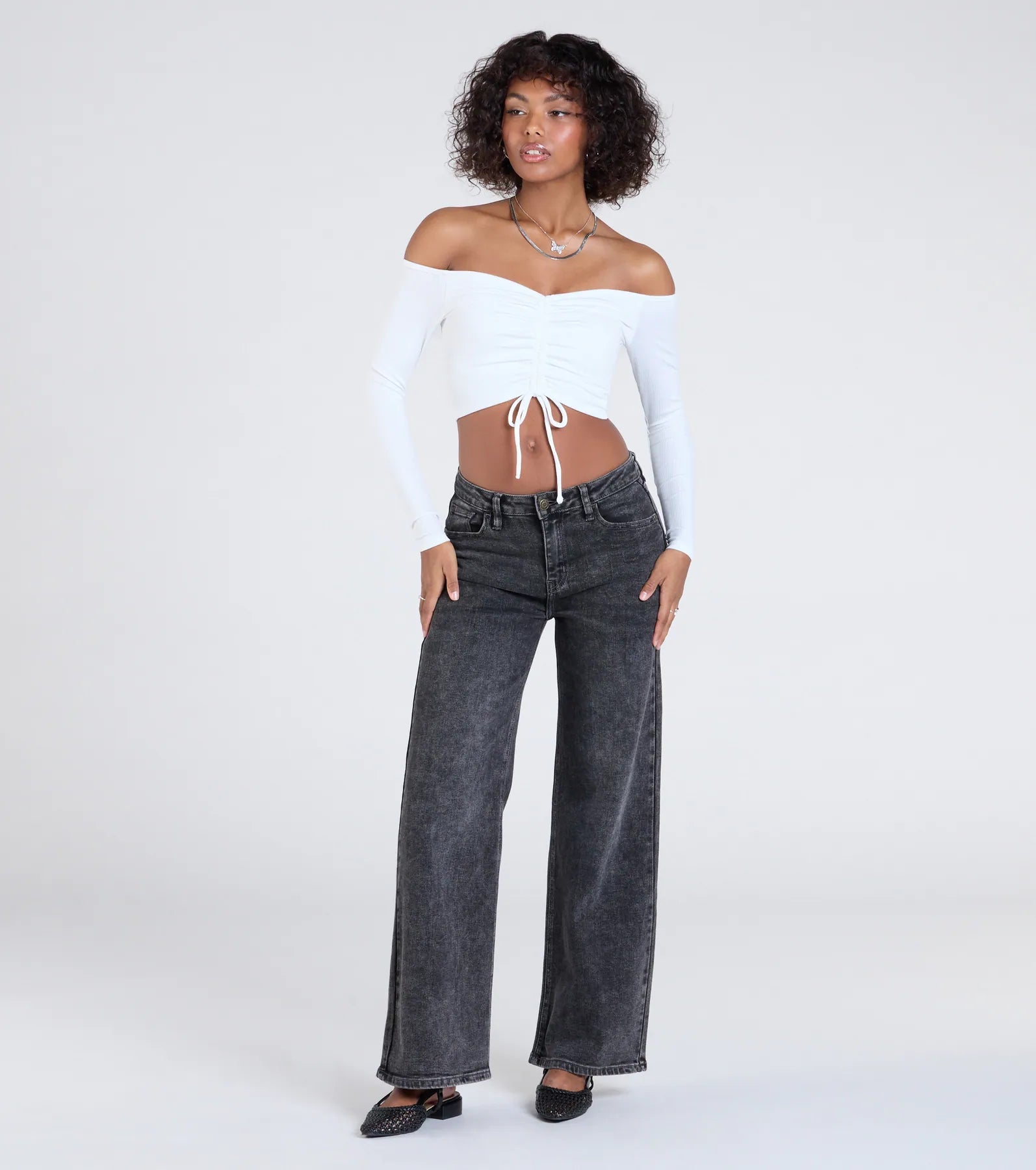 Ultimate Sultry Off-The-Shoulder Crop Top | Premium Stretch Fit