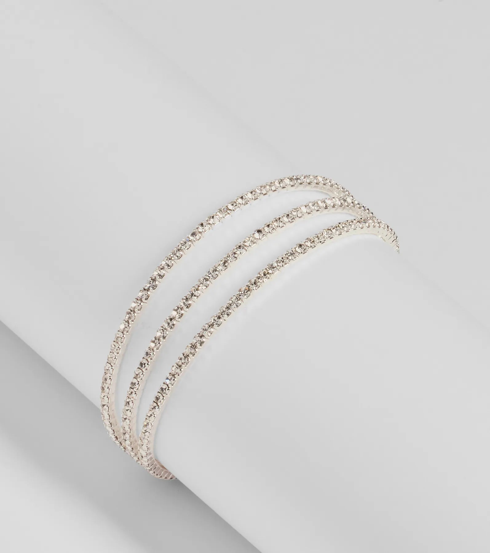 Ultimate Glam Rhinestone Memory Wire Bracelet - Premium Style & Comfort