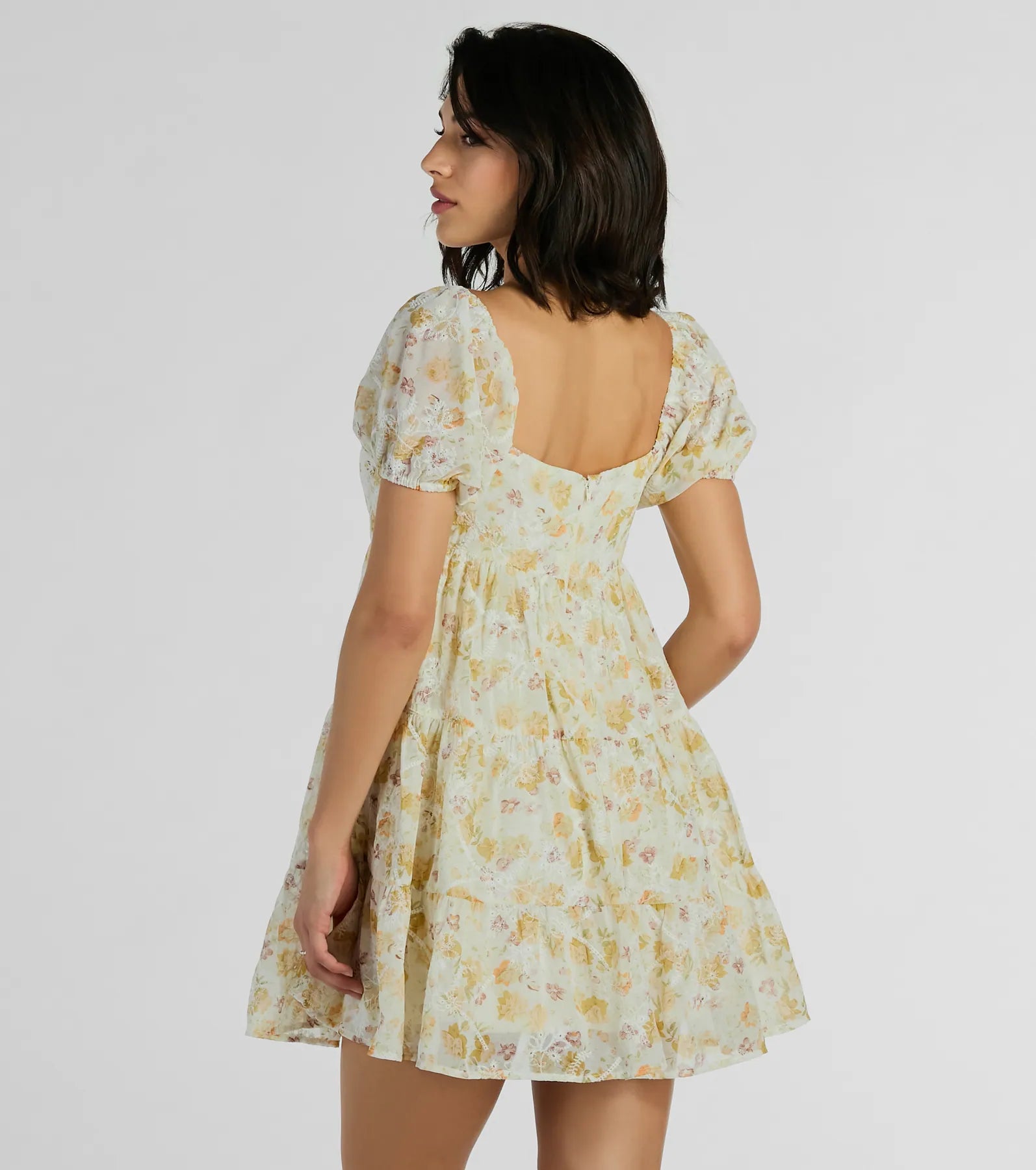 Ultimate Floral Eyelet Babydoll Dress - Captivating Cutie Edition